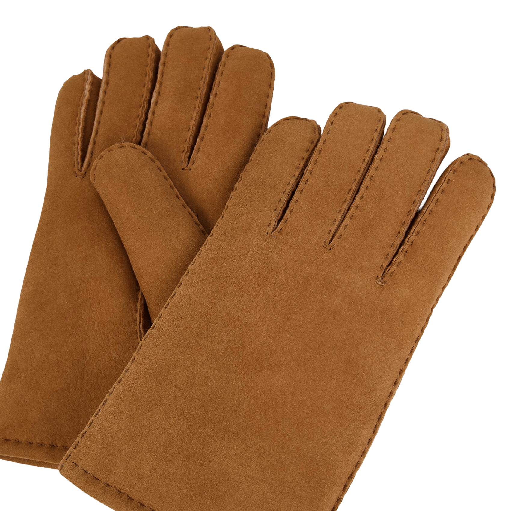 Gants unis en cuir SANDRO Marron