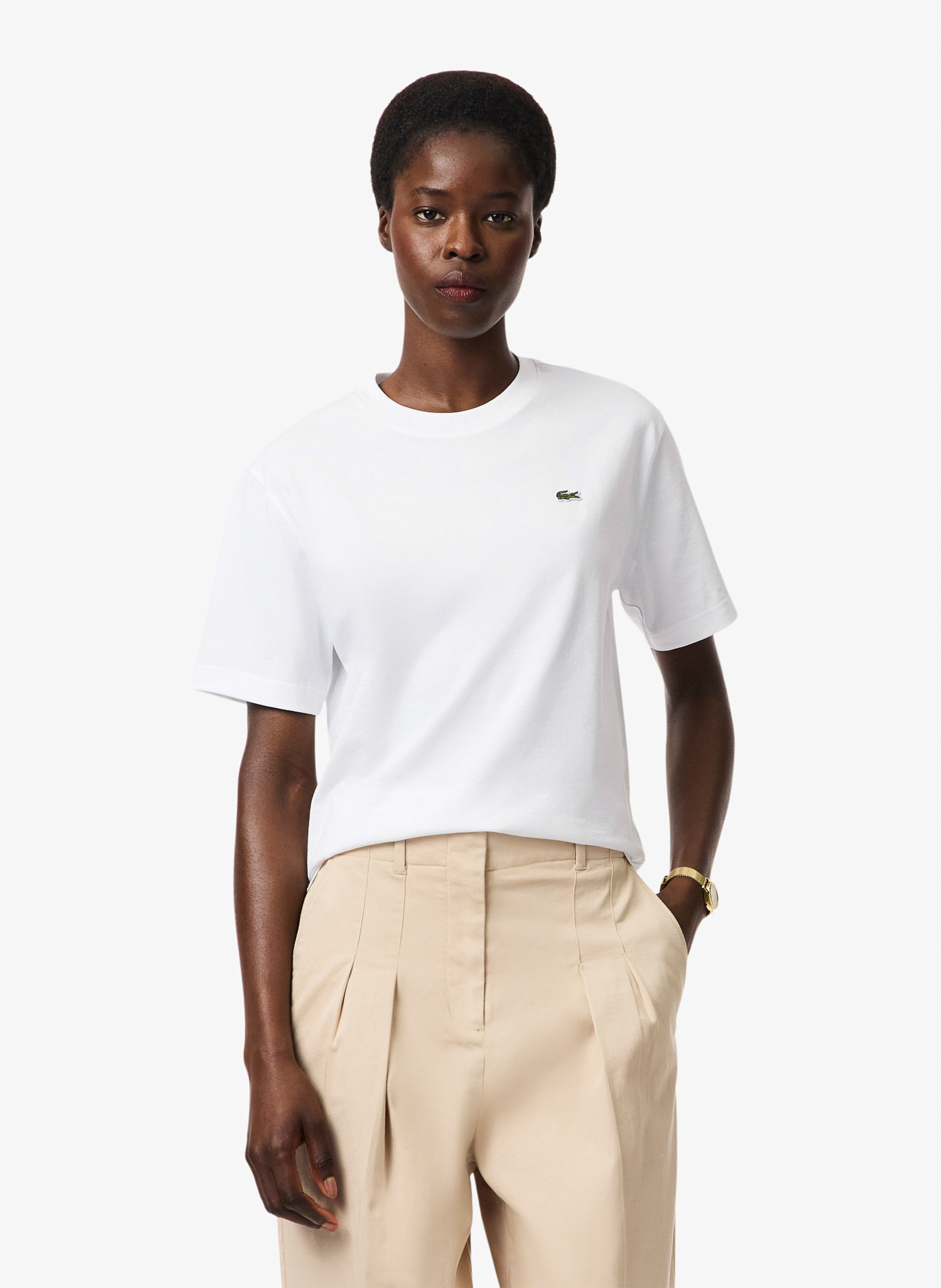 Tee-shirt manches courtes en coton LACOSTE
