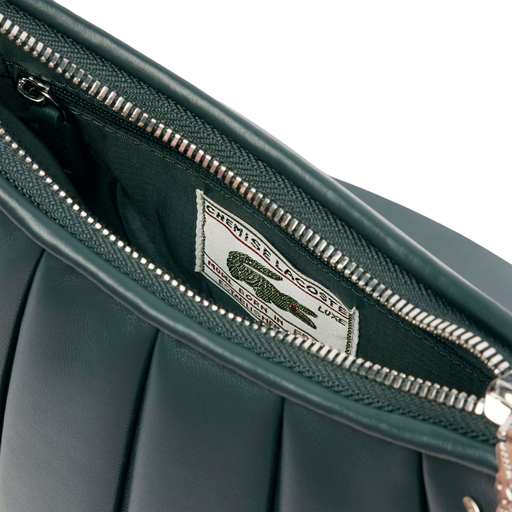 Sac à main petit Lenglen Défilé en cuir LACOSTE Grun