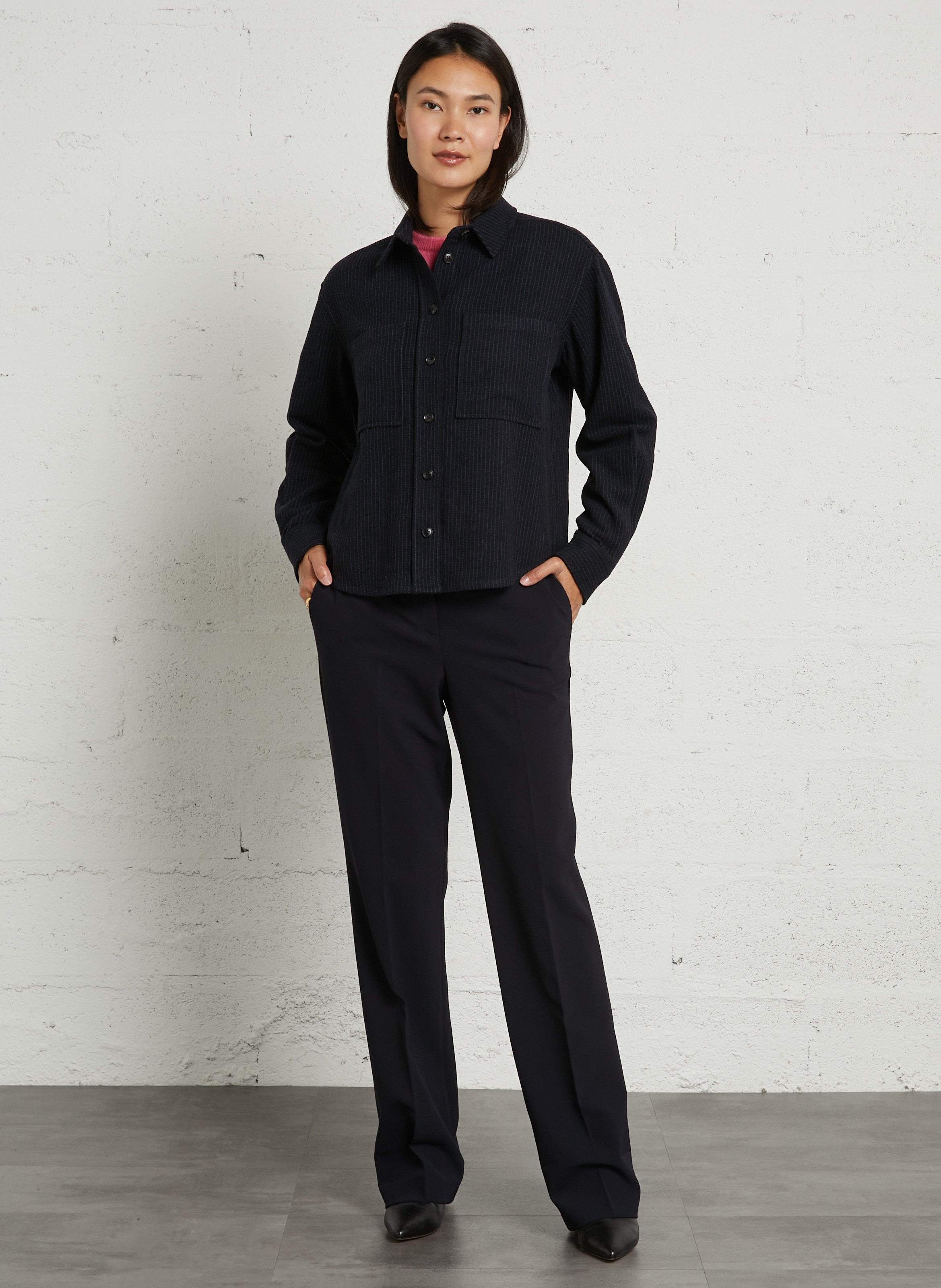 Oversize-Bluse mit Streifen LEON & HARPER Blau