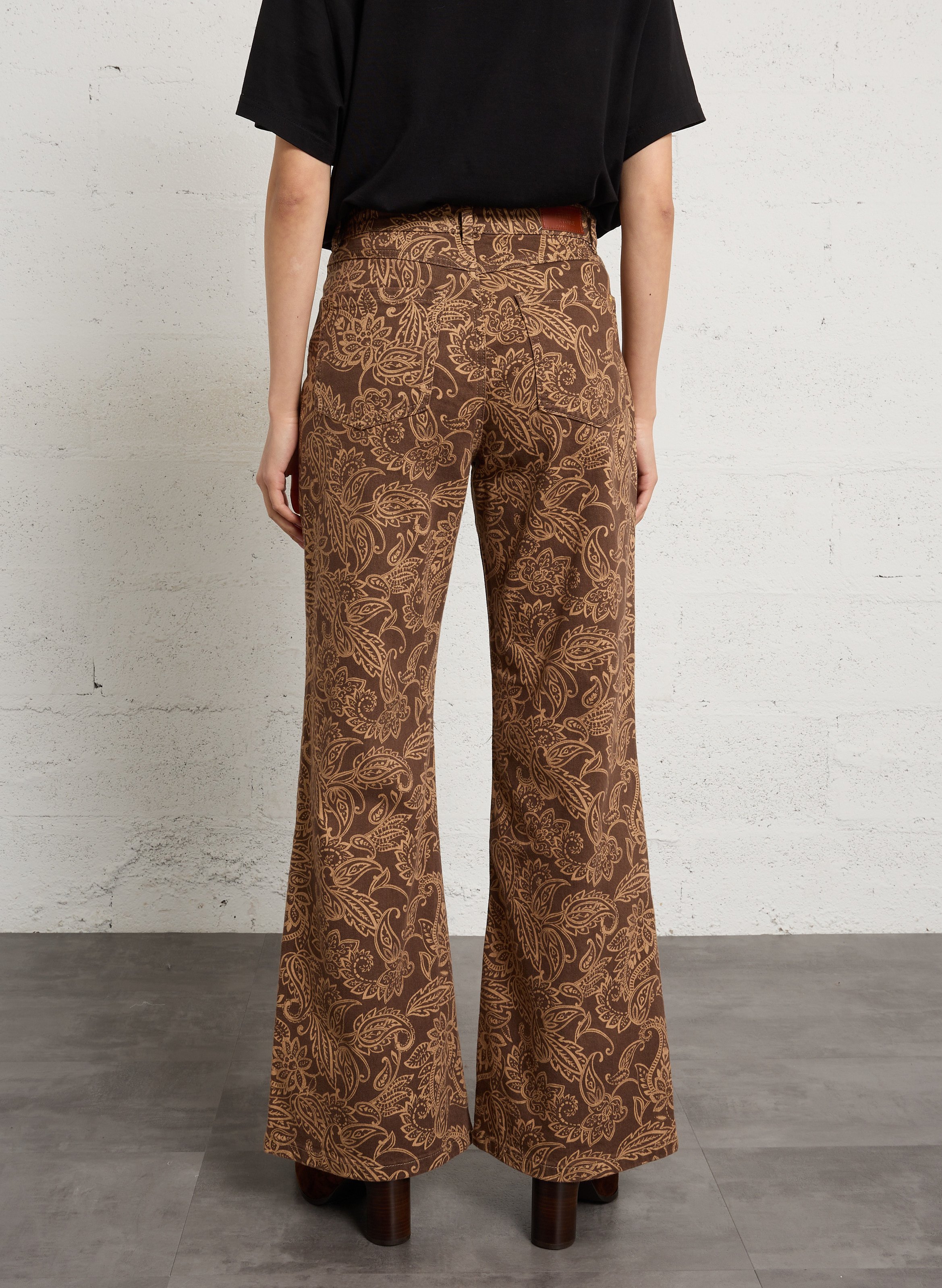 Jean flare en coton mélangé LA PETITE ETOILE Multicolore