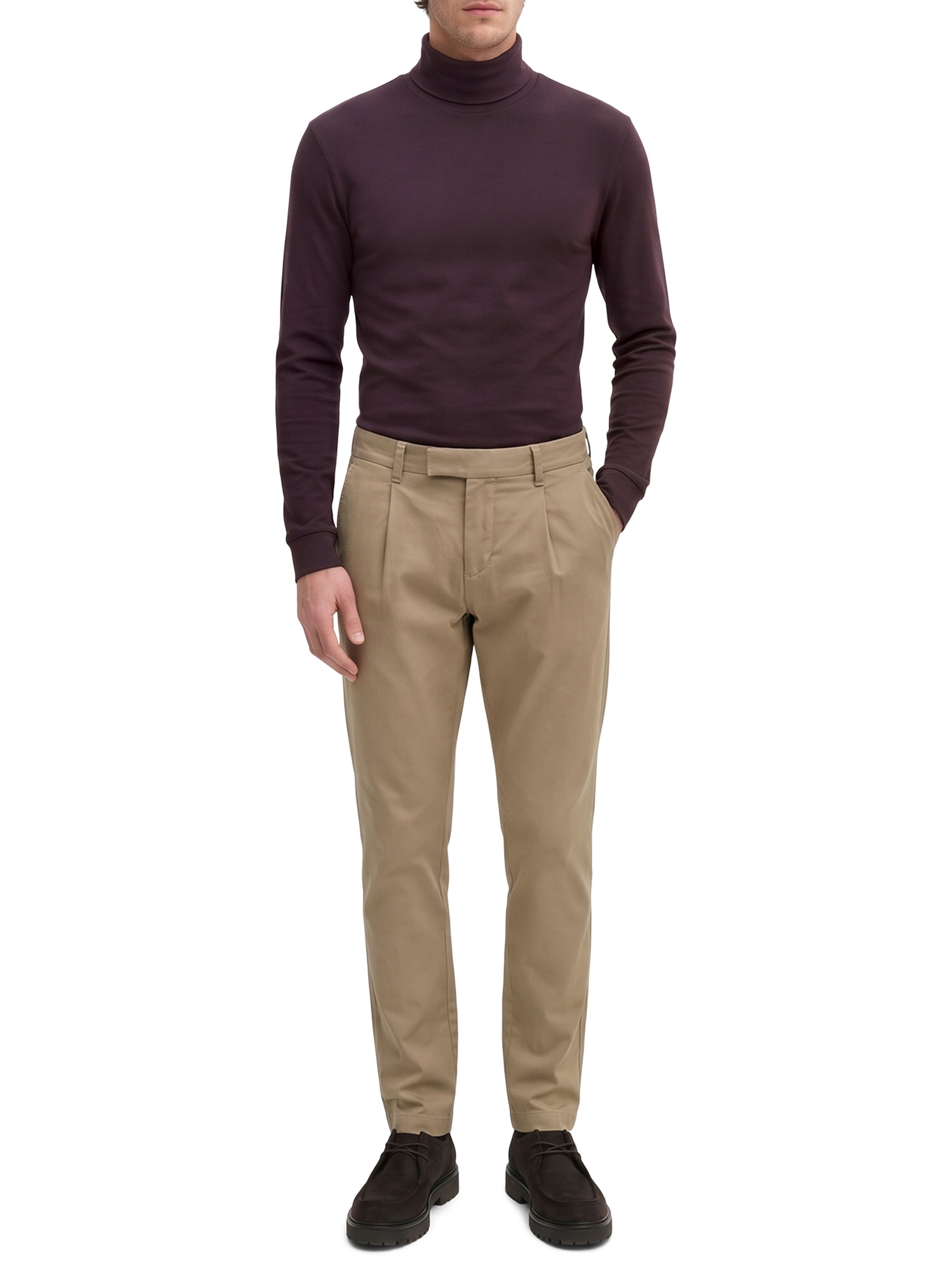 Cotton roll-neck sweater MARC O'POLO Purple