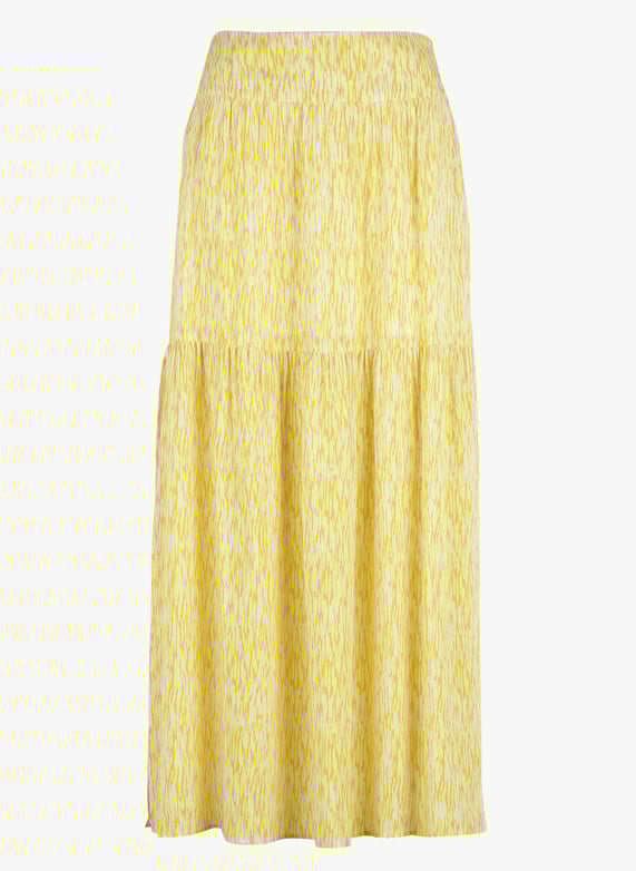 Lange rok met print Geel