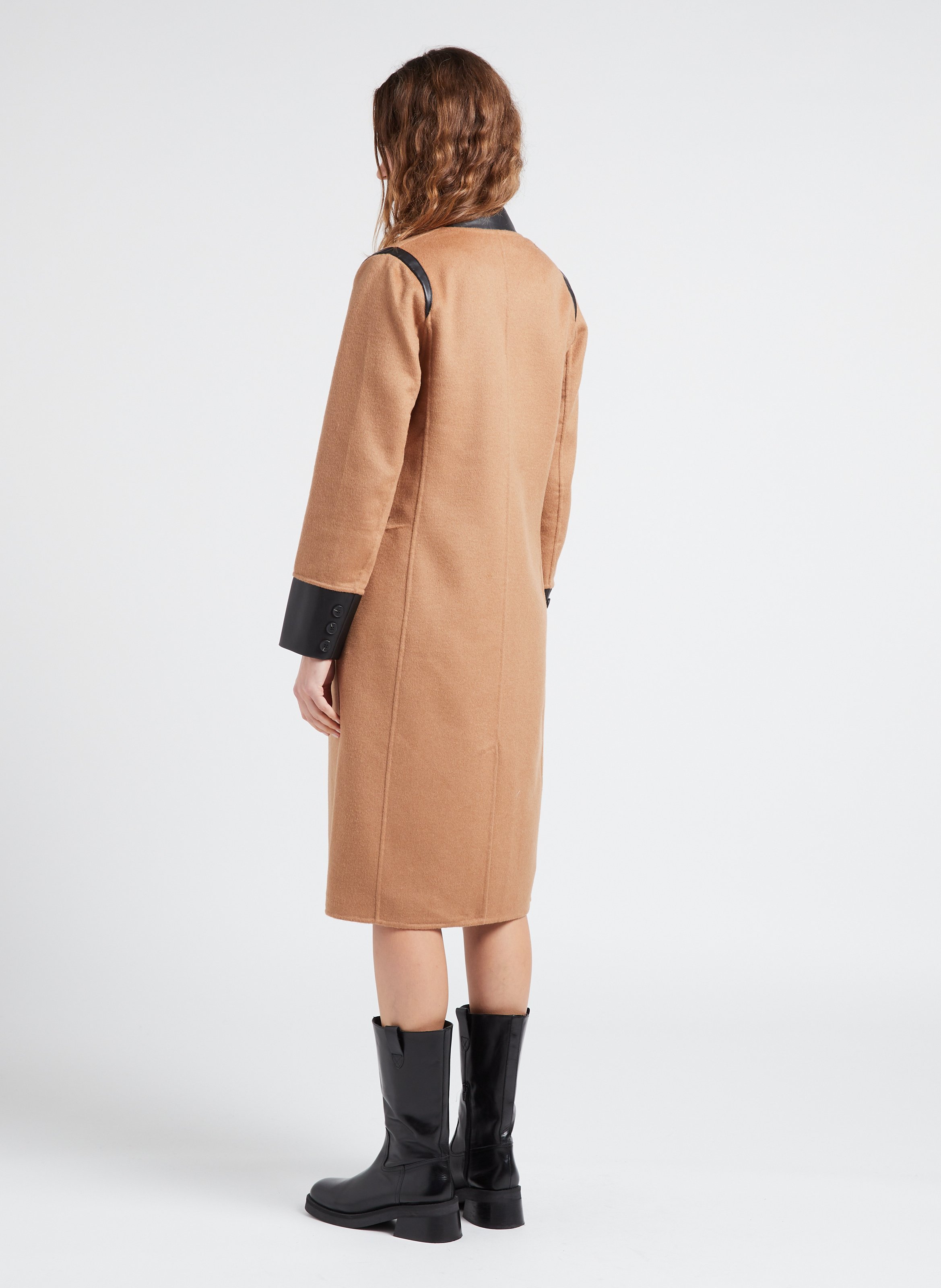 Manteau outlet droit camel