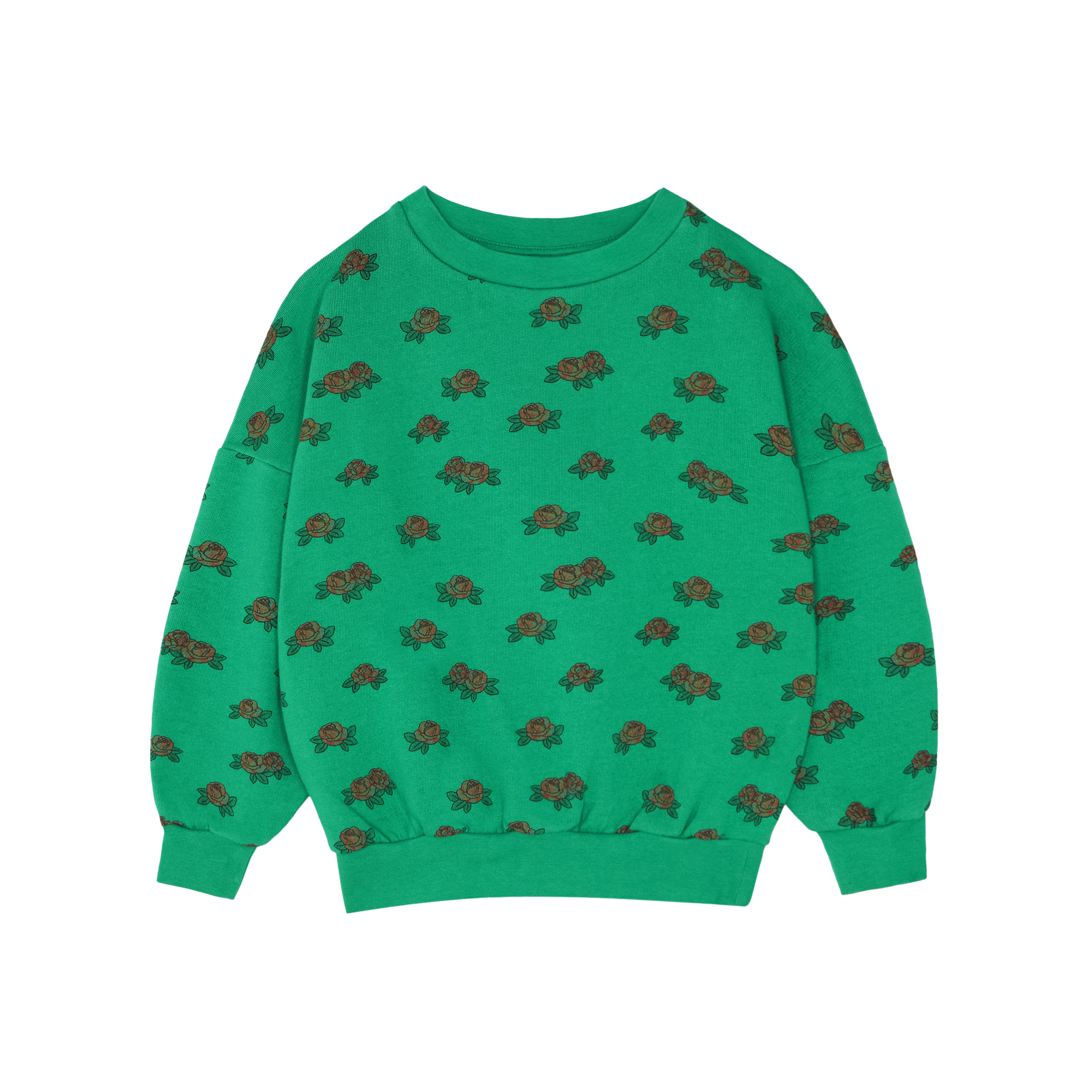 Sweat ample col rond en coton imprimé THE CAMPAMENTO Vert