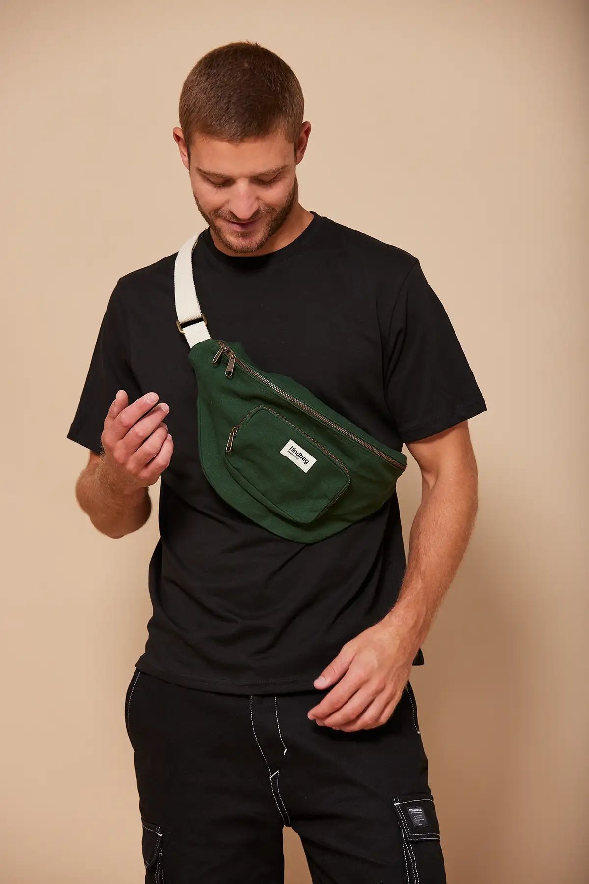 Cotton waist bag HINDBAG Green