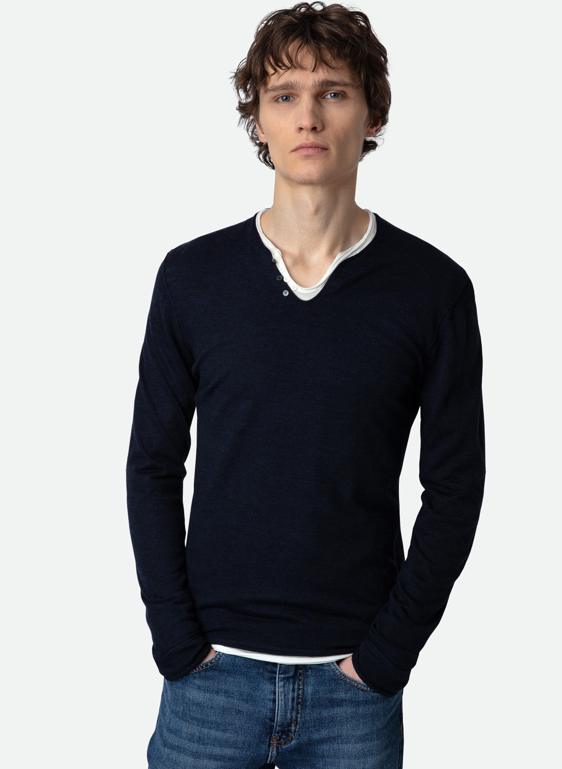 Pull en laine mérinos ZADIG&amp;VOLTAIRE Bleu