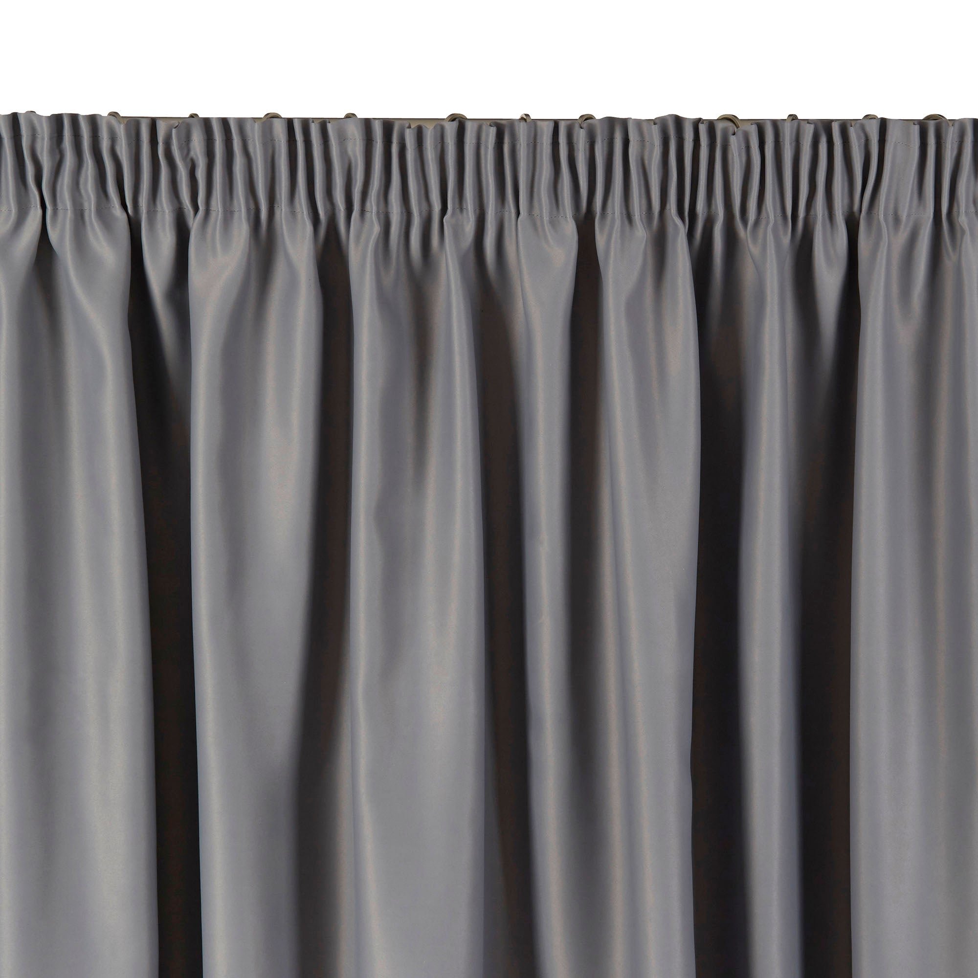 NIGHT - Blackout curtain with gathering tape MADURA Grey
