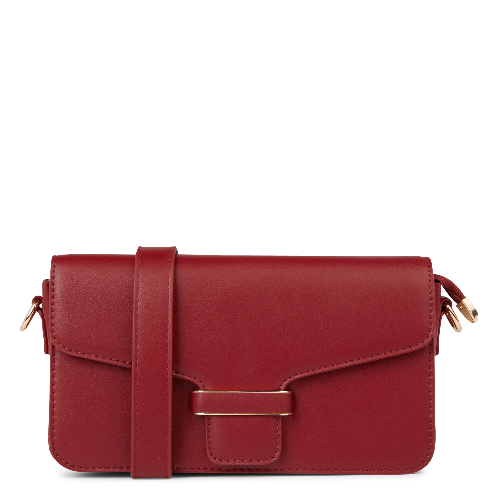 Sac bandoulière effet cuir AU PRINTEMPS PARIS Rouge