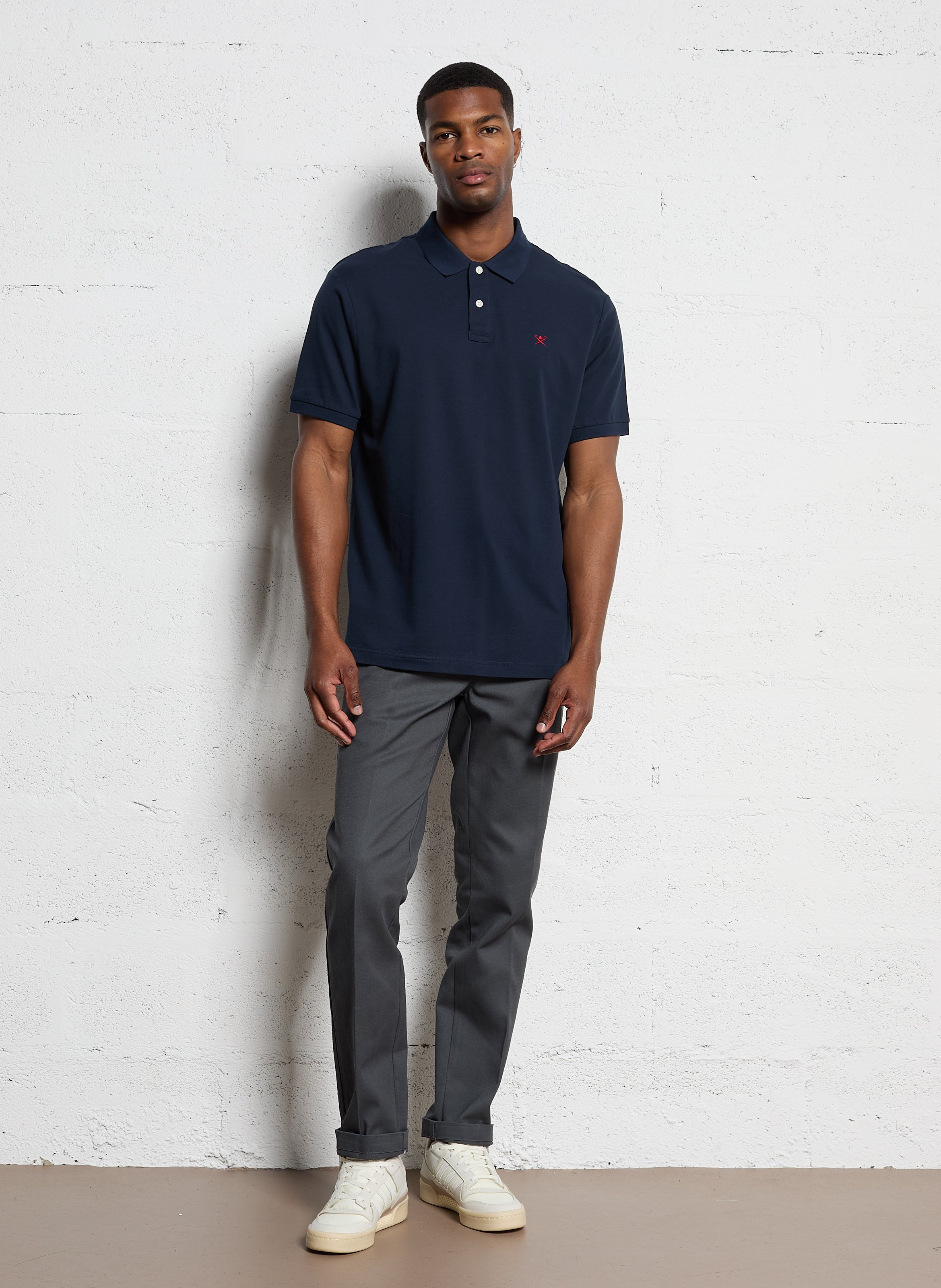 Polo slim-fit en coton piqué HACKETT Bleu