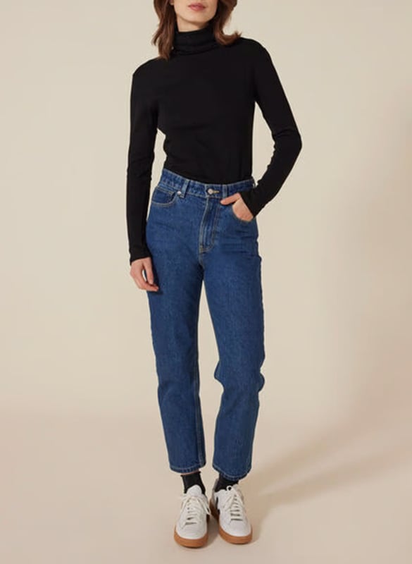 Cotton turtleneck T-shirt PETIT BATEAU Black