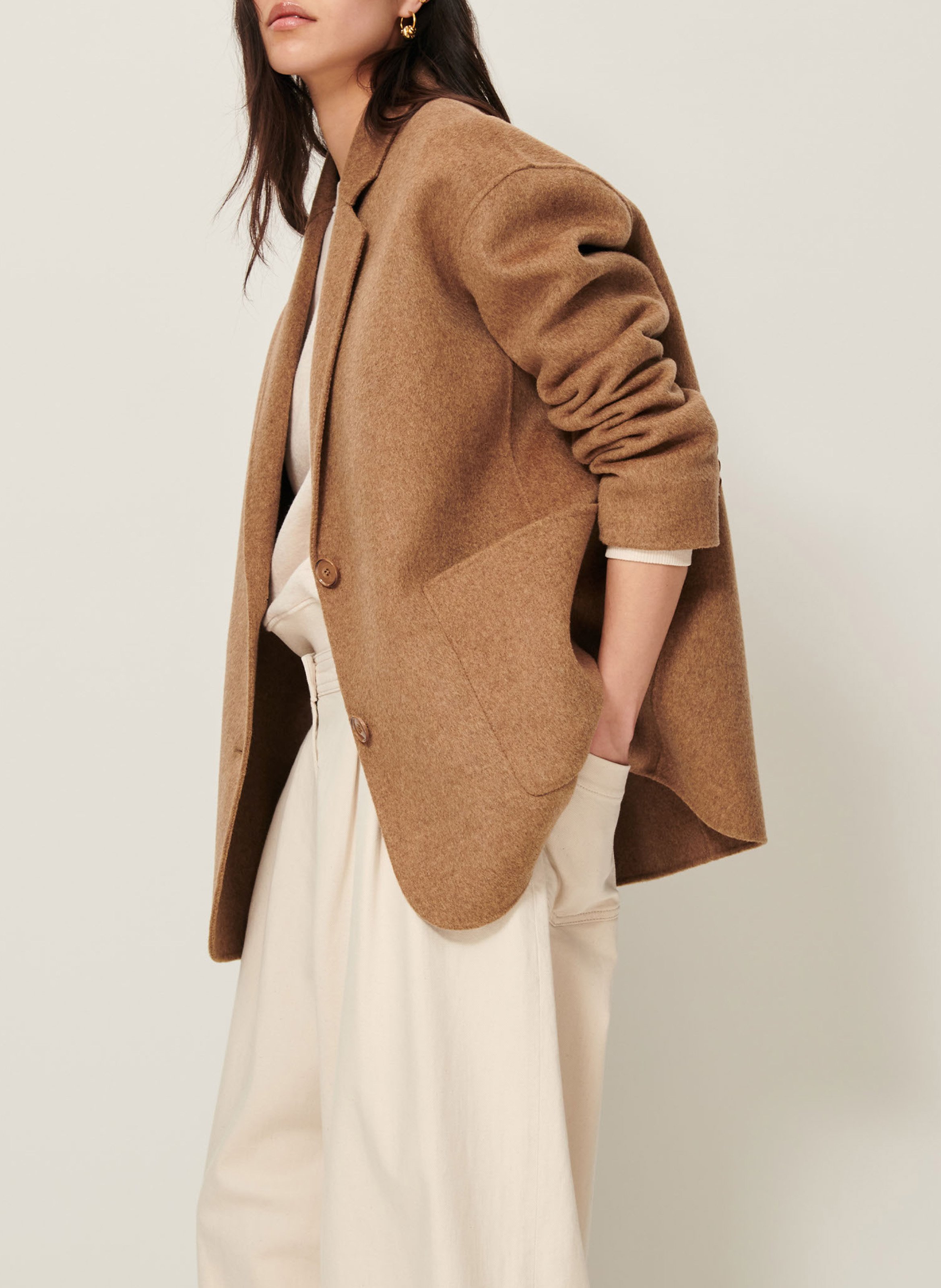 Wool-blend blazer SESSUN Beige