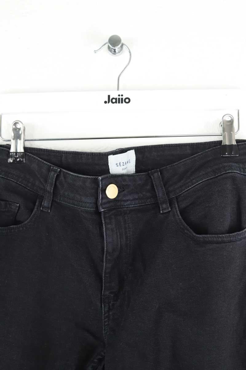 Cotton skinny jeans SEZANE - Seconde main Black