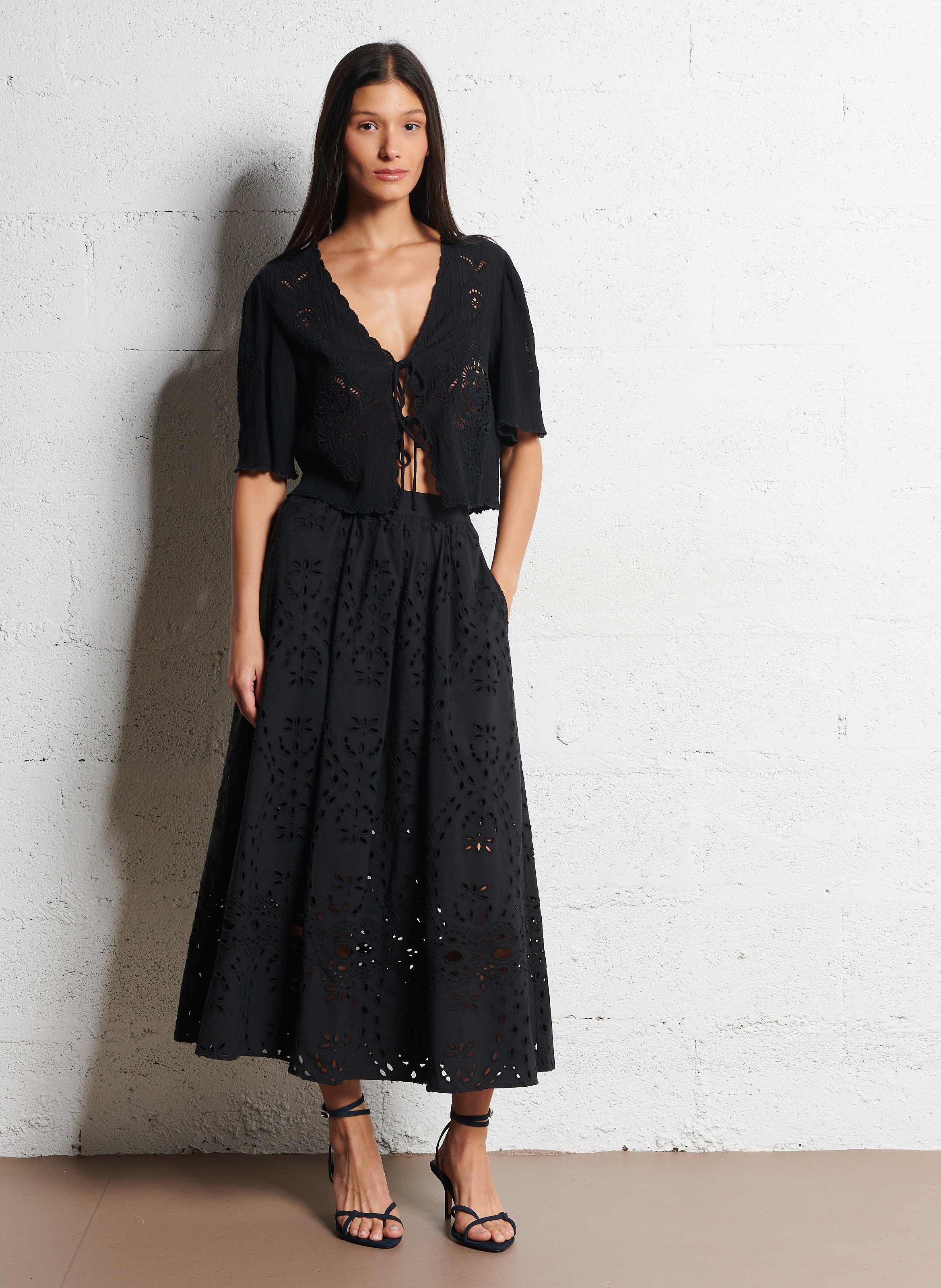 Suède sandalen met hak BA&SH Blauw