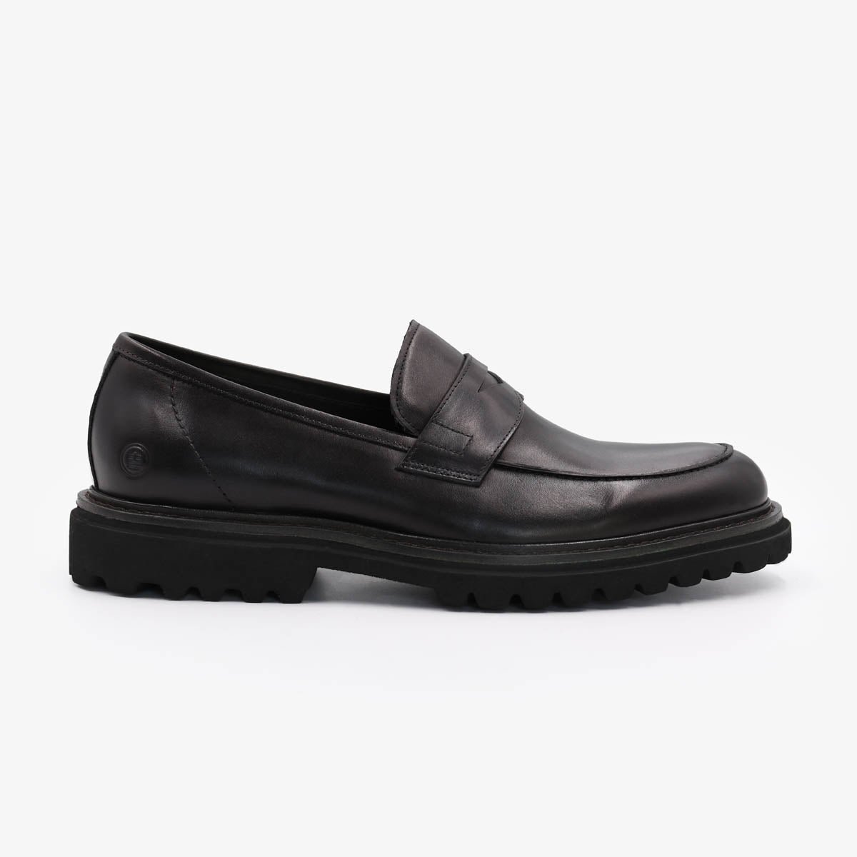 Mocassins en cuir SERGE BLANCO Noir
