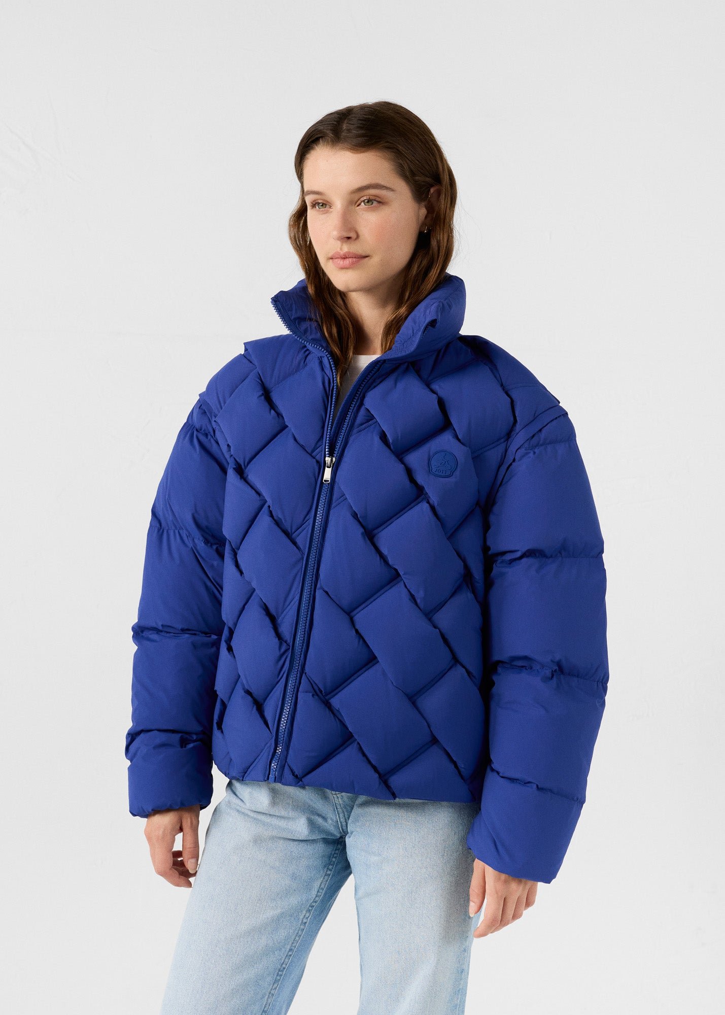 Alya quilted puffer cold weather jacket JOTT Blue