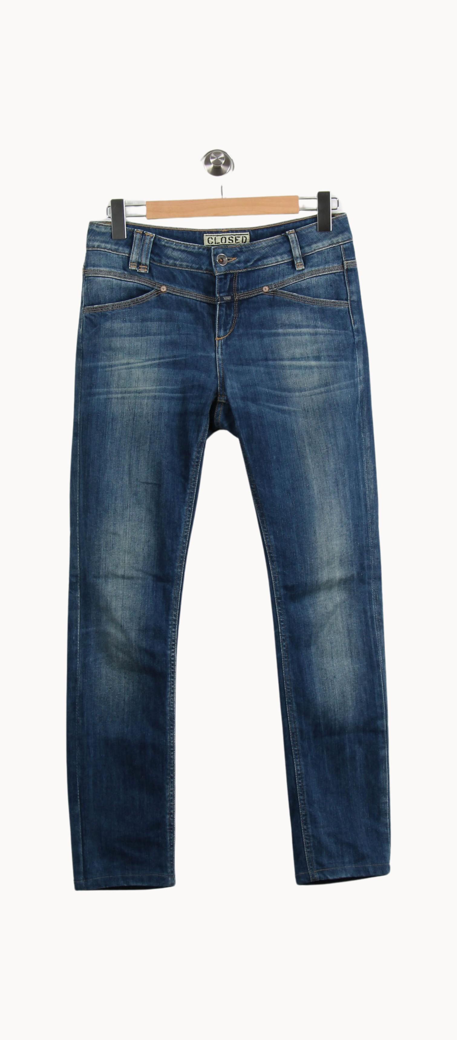 Cropped slim jeans with studs CLOSED - Seconde Main Blue