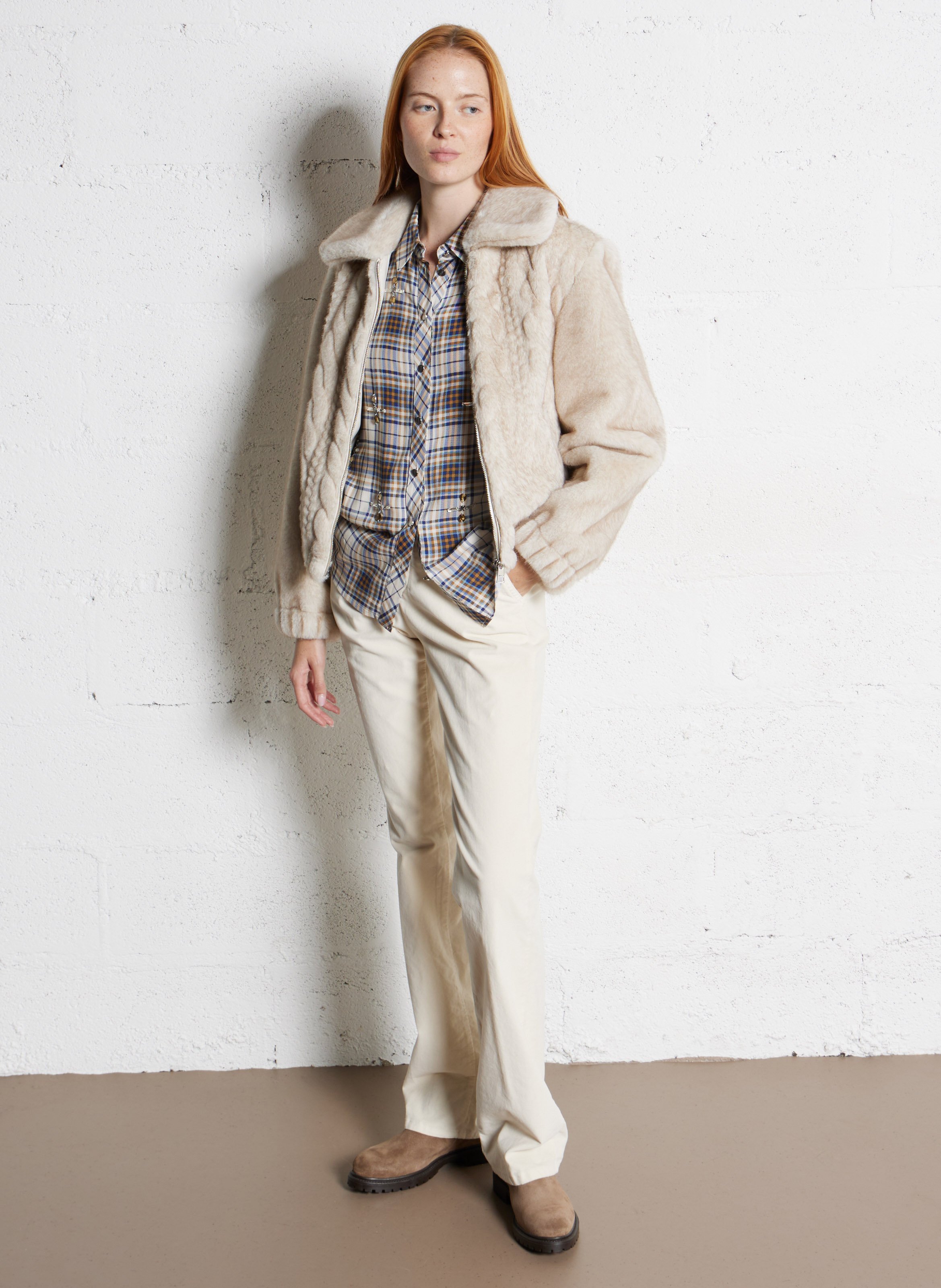 Jacke aus Kunstpelz LIU JO Beige