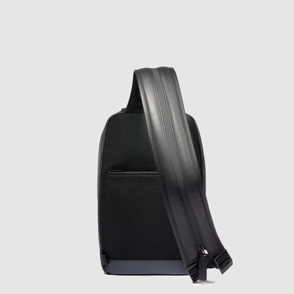 Chest bag for iPad® with RFID protection and AirPods® pocket, adaptable to backpack PIQUADRO Grey