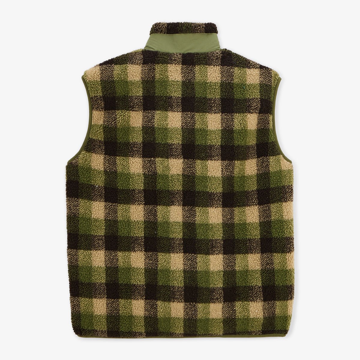 Sleeveless checkered fleece SERGE BLANCO Green