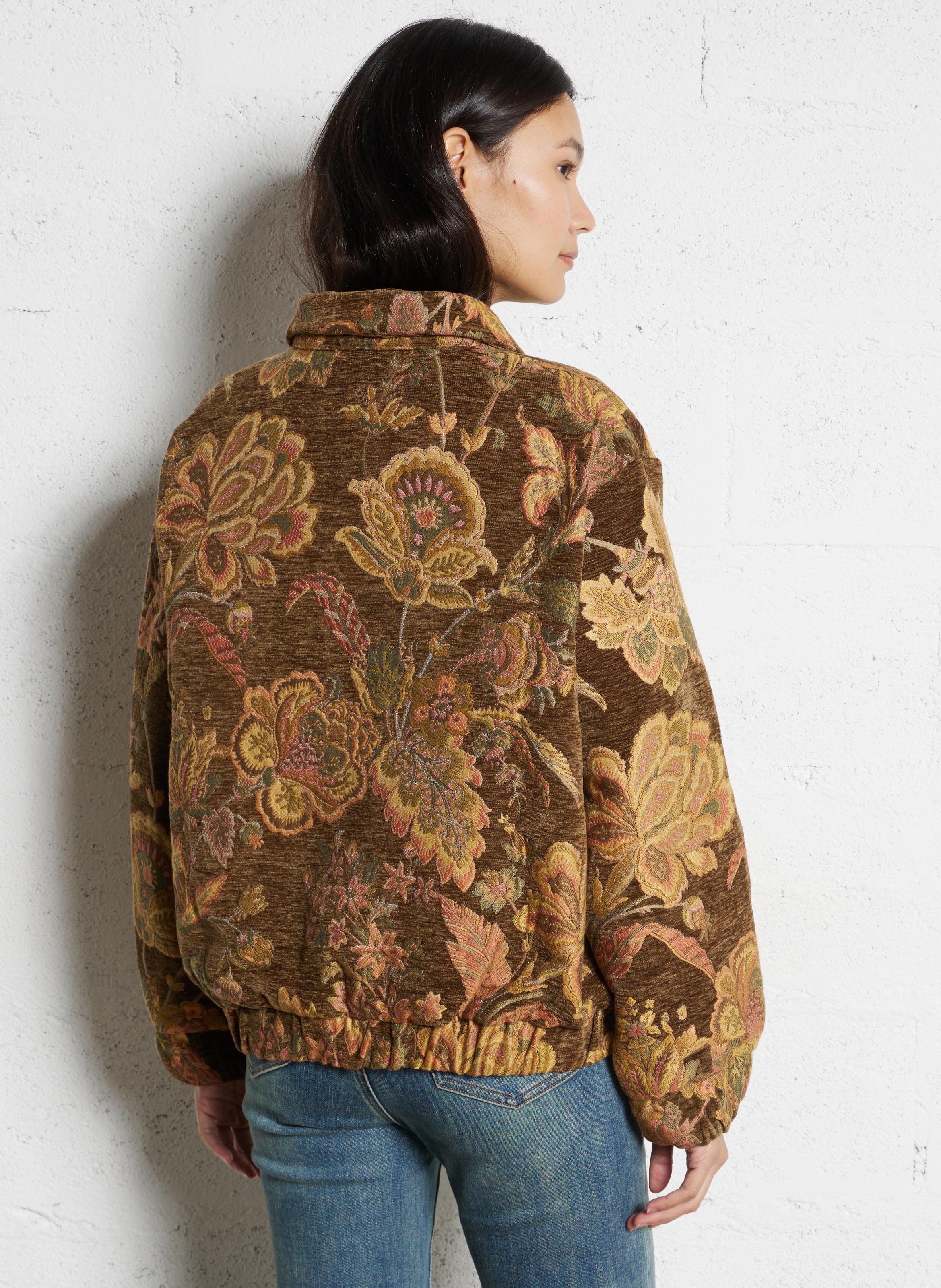 Weite Jacquard-Jacke LA PETITE ETOILE Blau