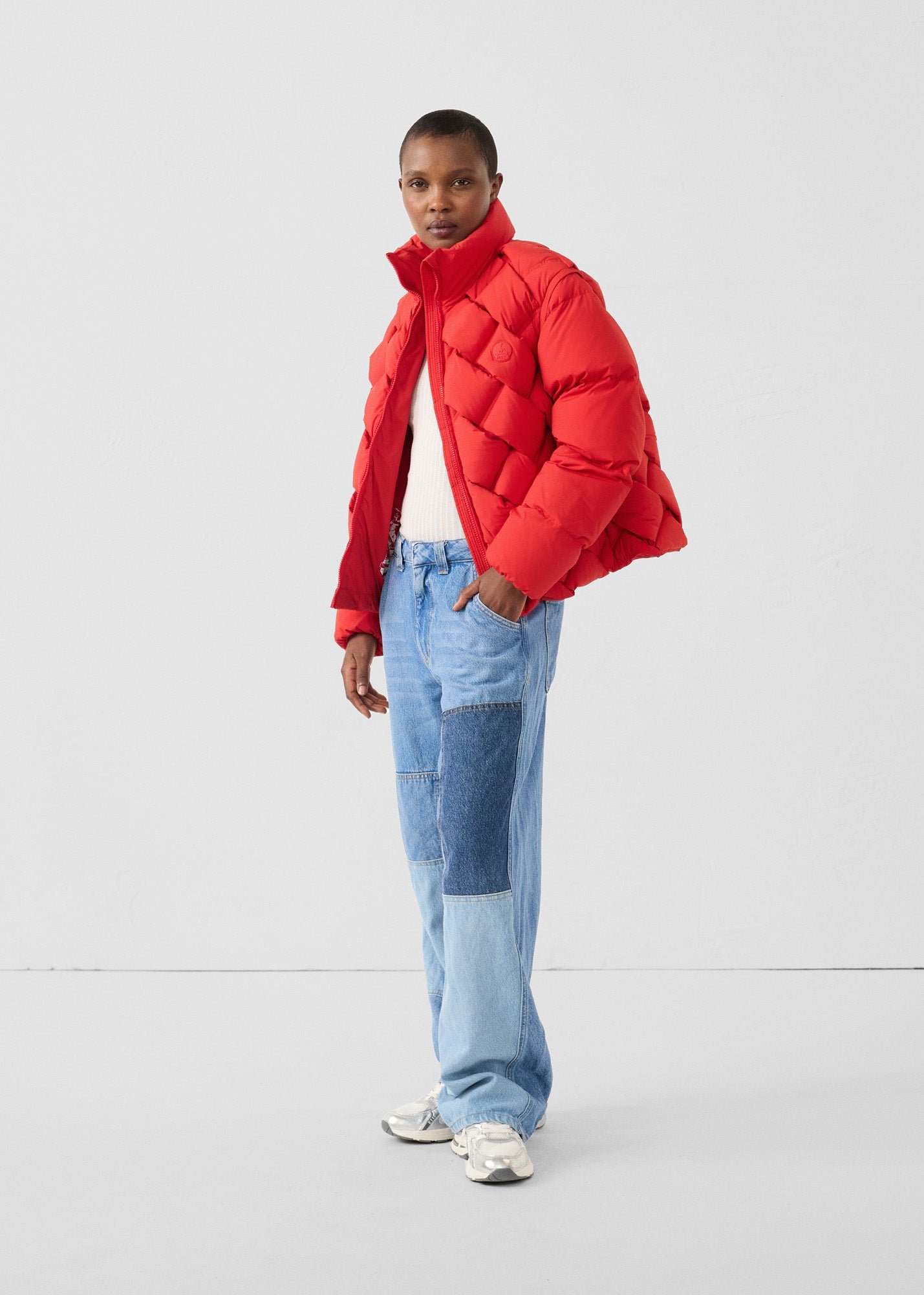 Alya quilted puffer cold weather jacket JOTT Red