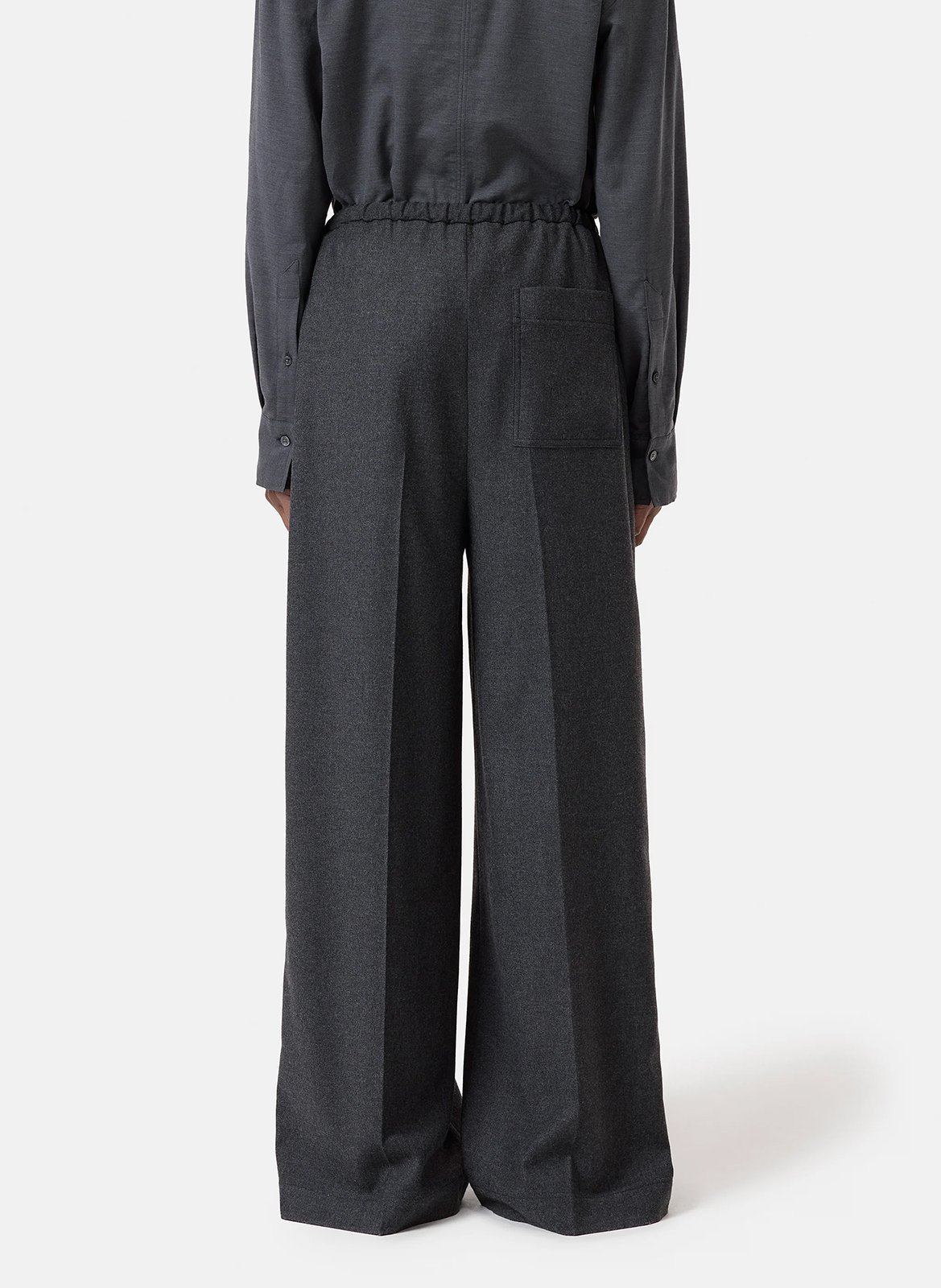 Wide plain pants with elasticated waistband CLOSED Grey