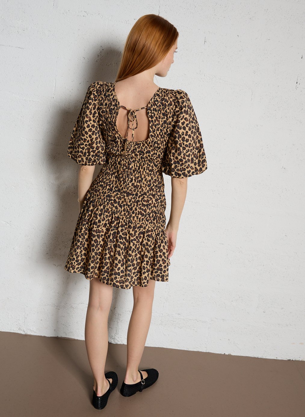 Robe courte élastiquée léopard NEVER FULLY DRESSED Multicolore