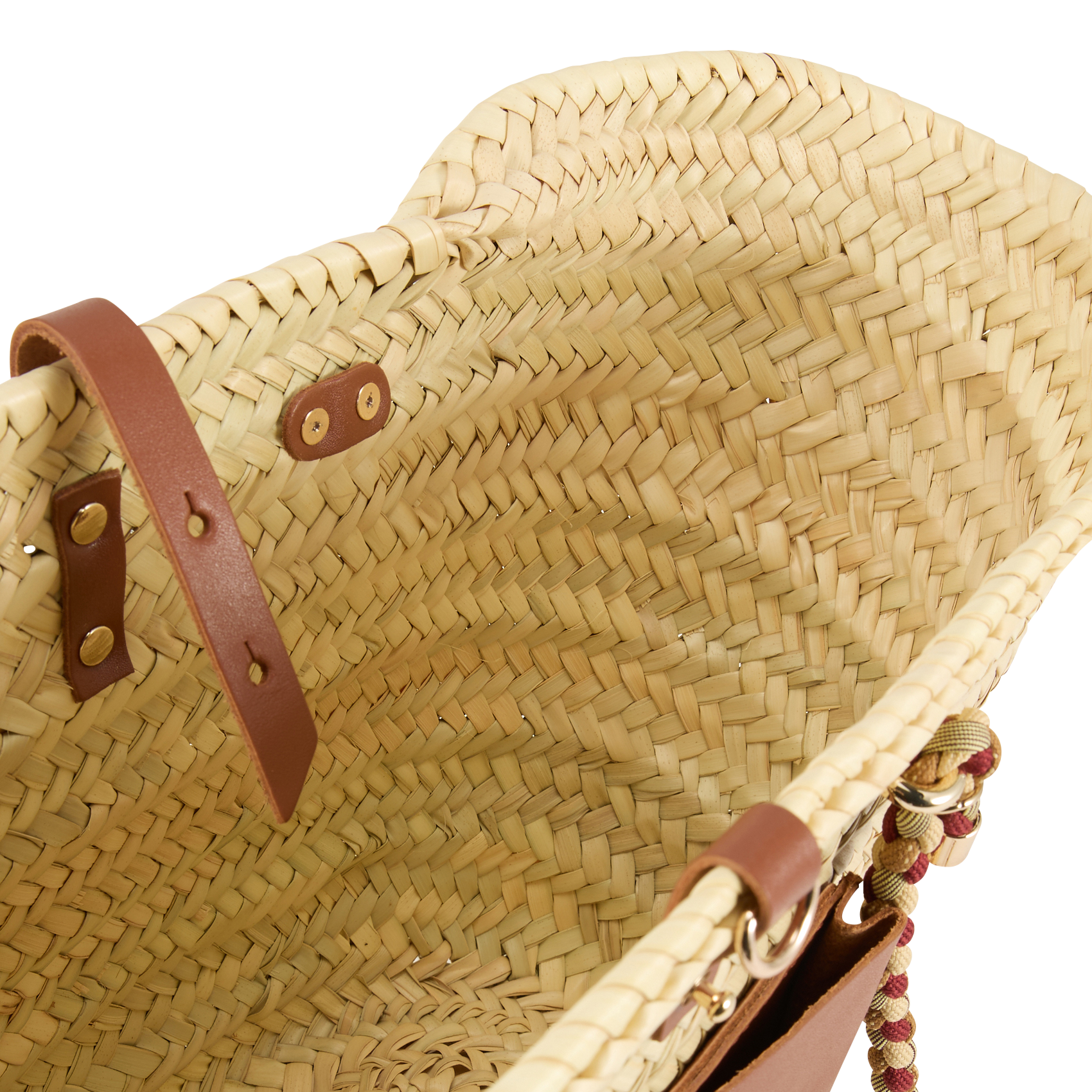 Gevlochten mand van doum CRAIE STUDIO Bruin