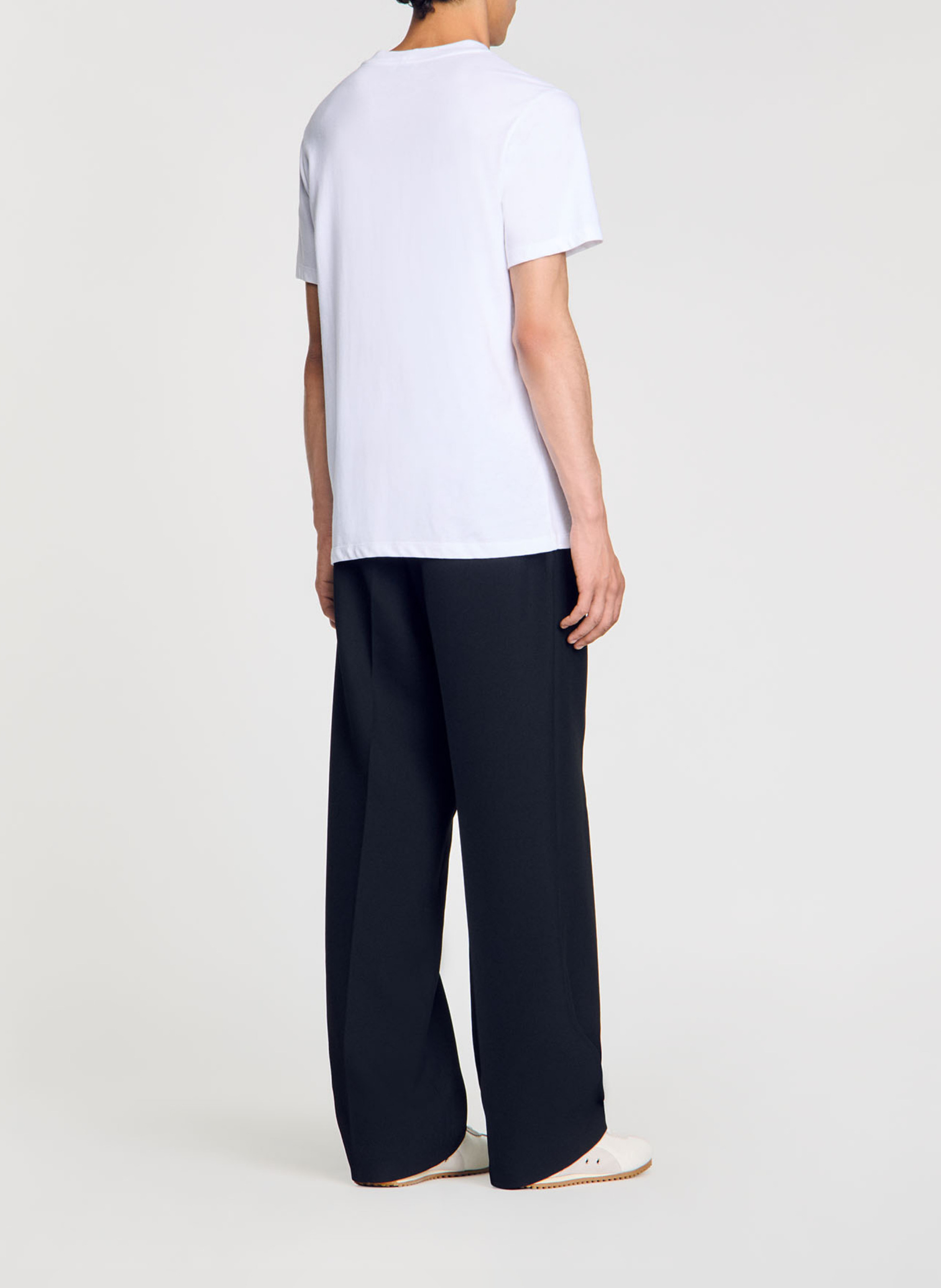 Straight cotton T-shirt SANDRO White