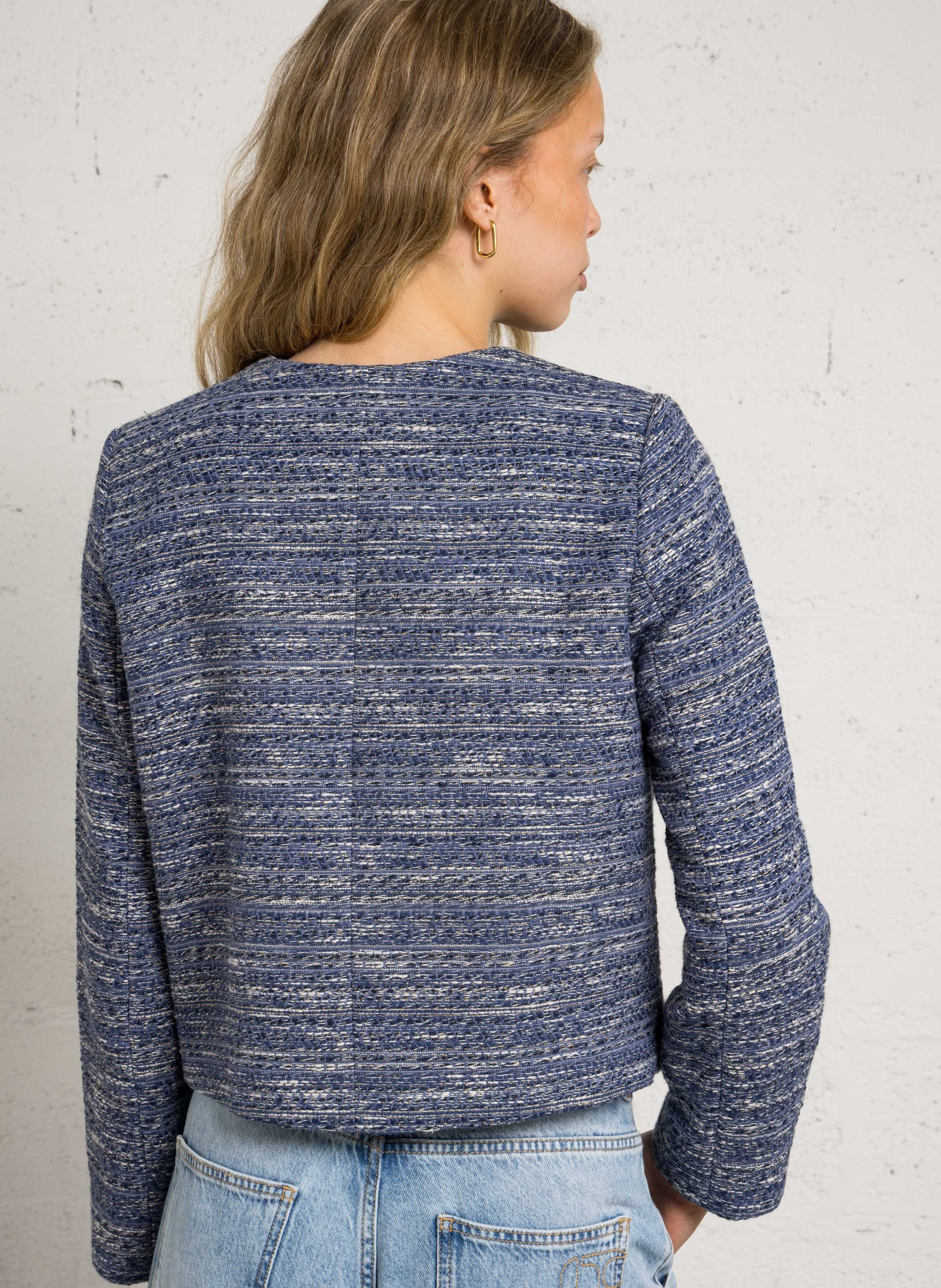 Kurze Tweedweste mit Knöpfen SUD EXPRESS Blau