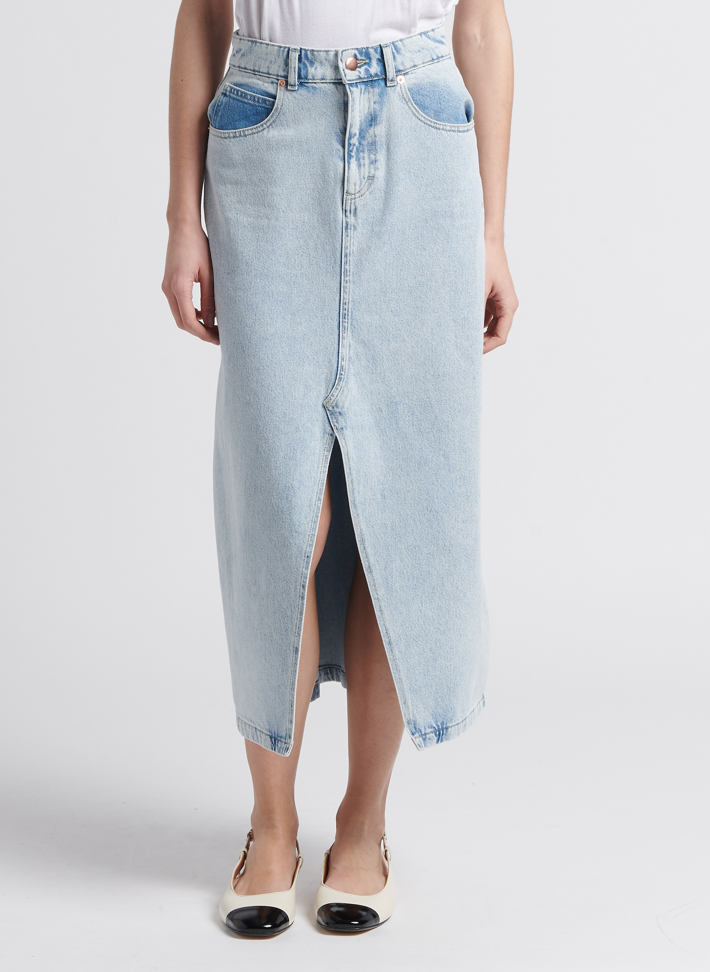 Jupe midi en jean  INDEE Bleu