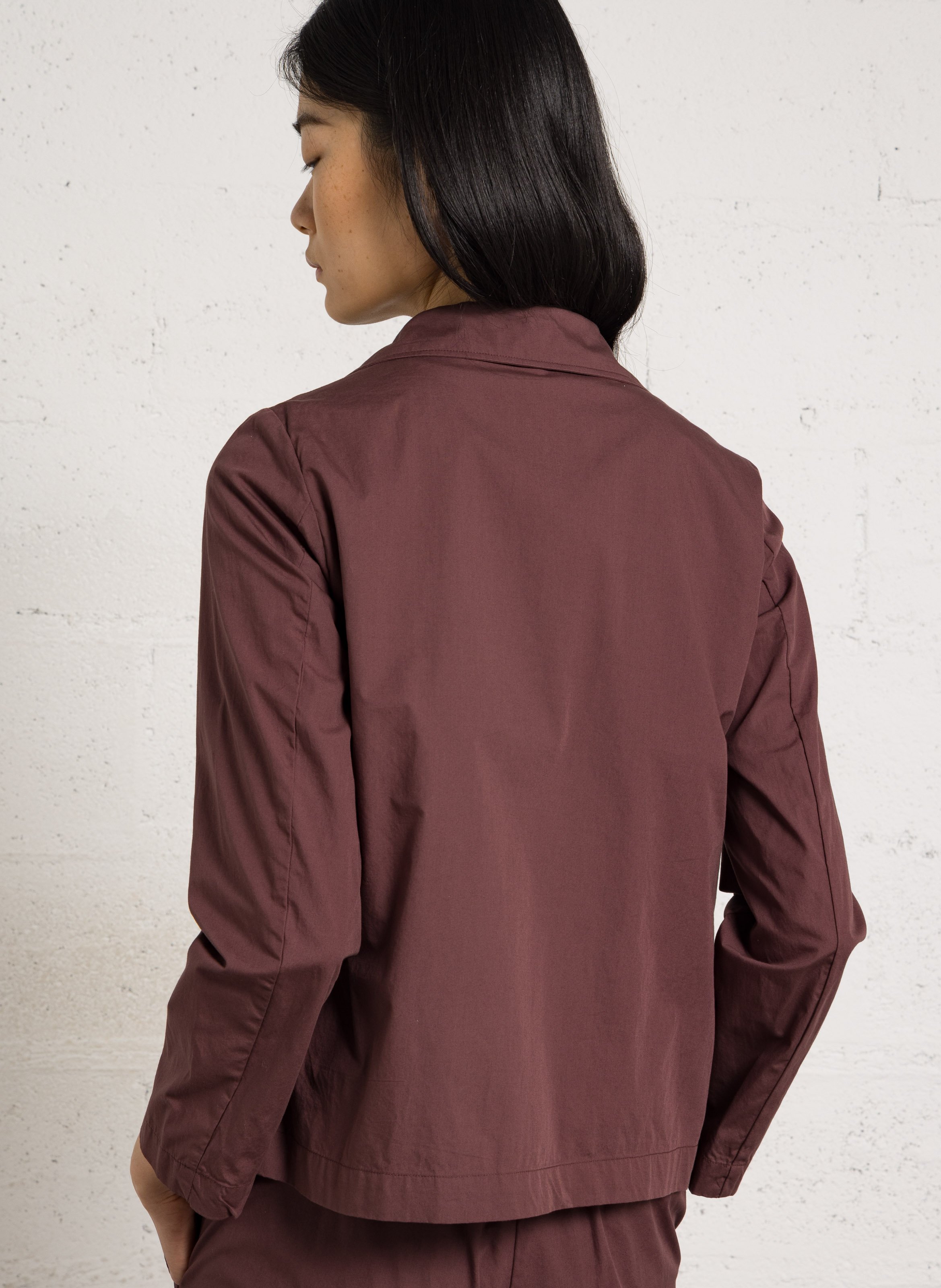 Straight cotton jacket DIEGA Plums