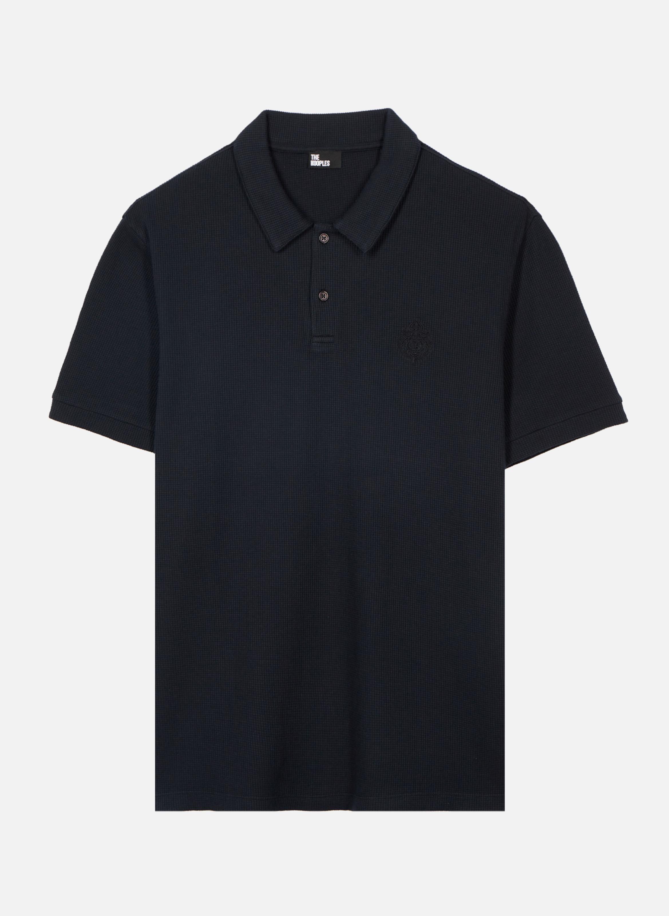Honeycomb Polo Shirt with Crest THE KOOPLES Blue