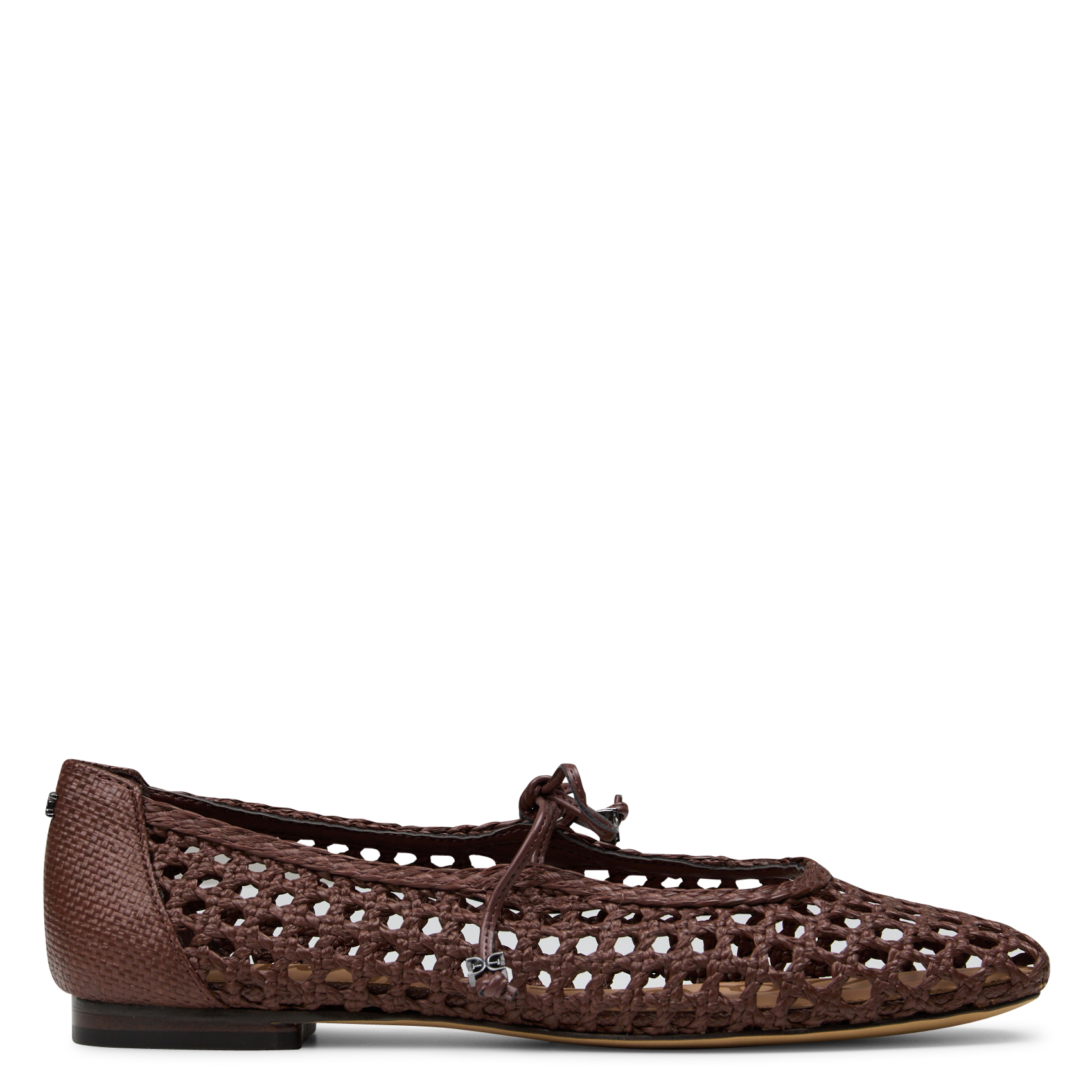 Ballerines en filet ajouré en raphia SAM EDELMAN Marron
