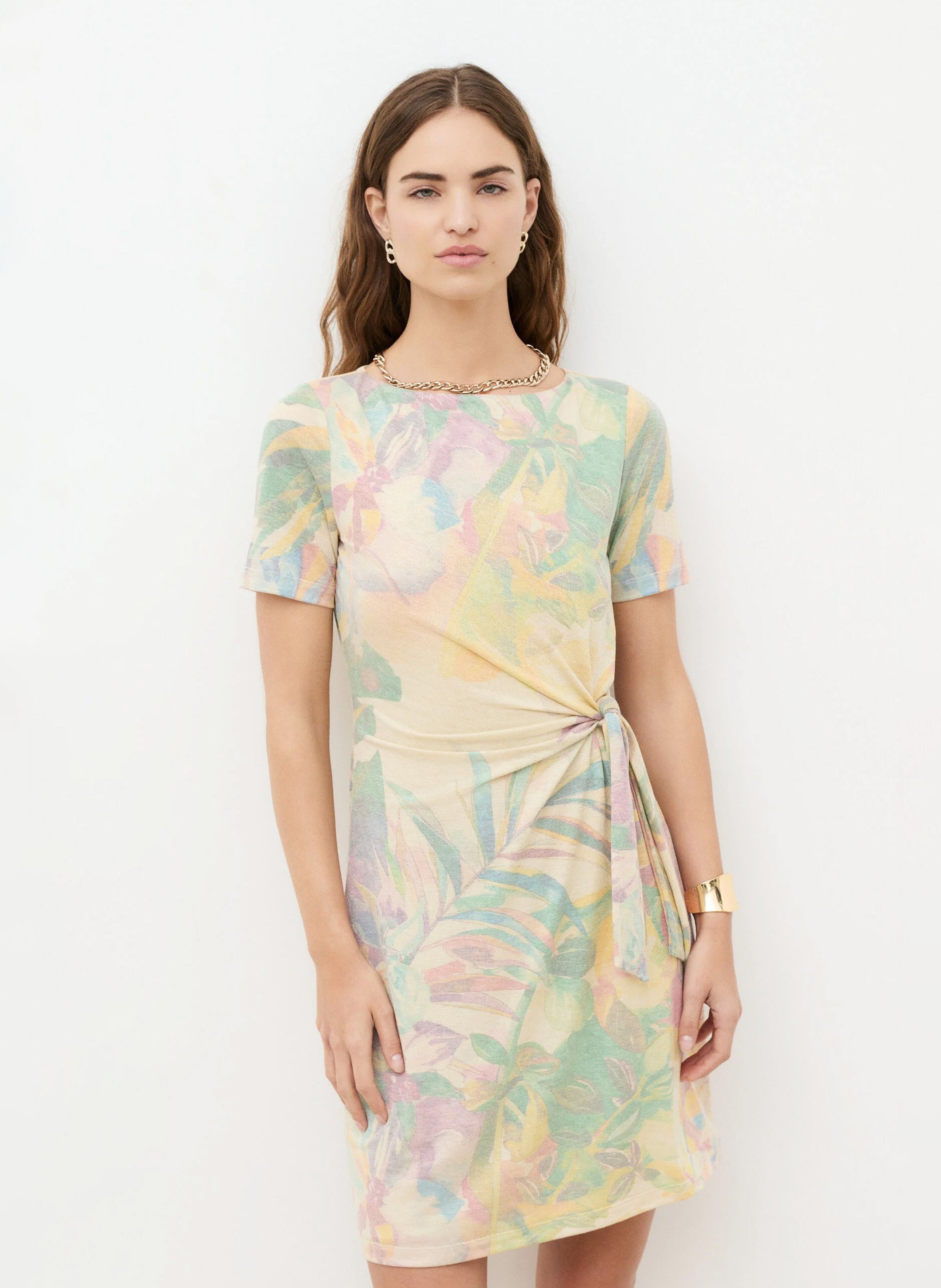 Robe courte droite CAROLL Multicolore