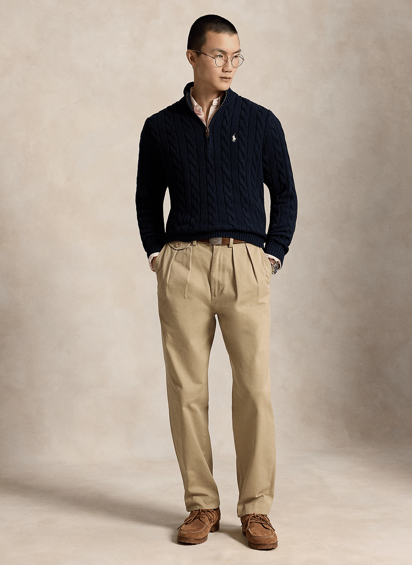 Zopfpullover aus Baumwolle POLO RALPH LAUREN Blau