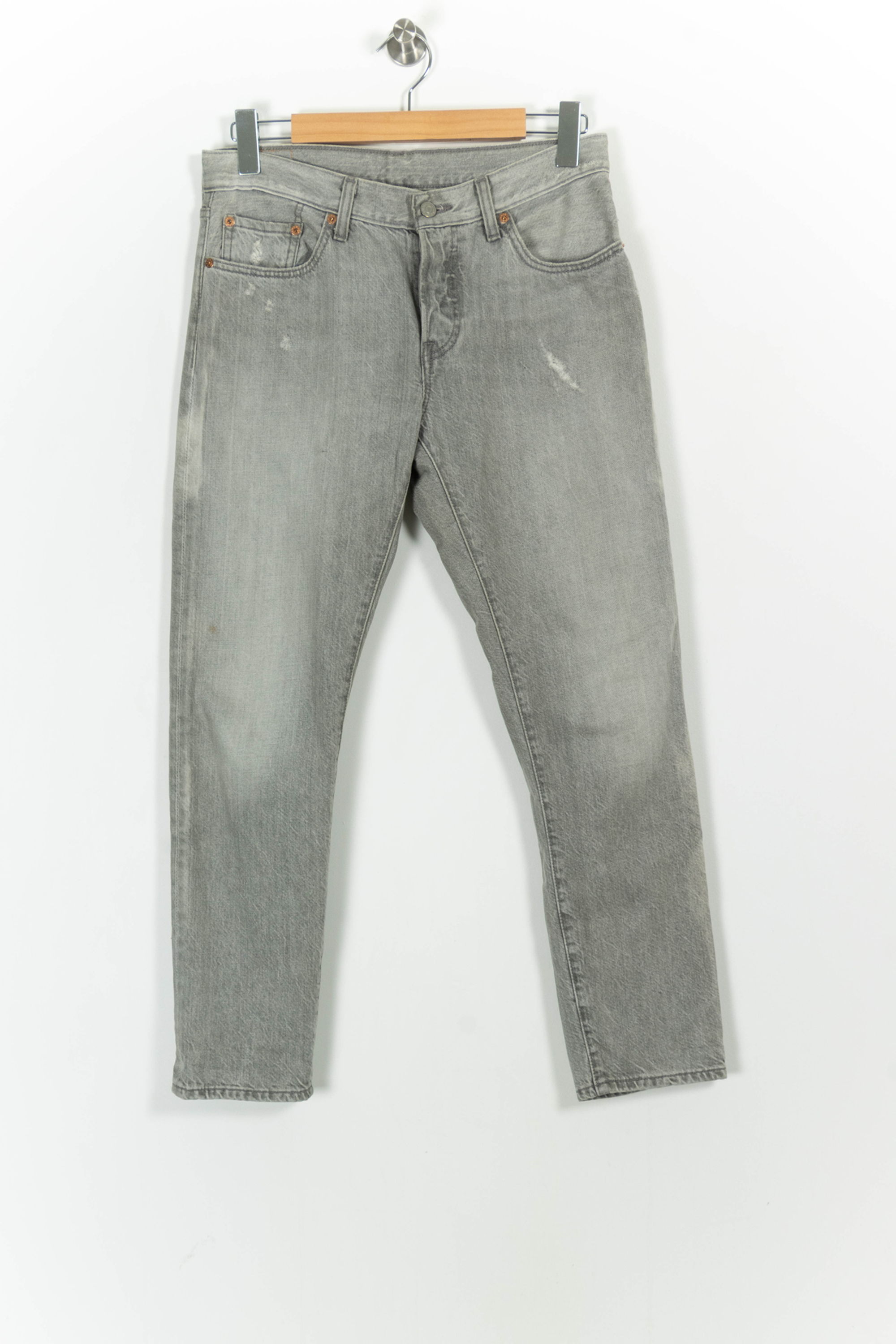 Cropped slim jeans with studs LEVI'S - Seconde main Grey