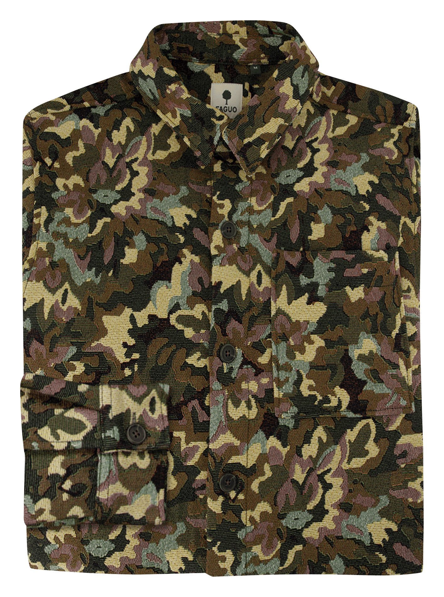 Straight printed shirt FAGUO Khaki