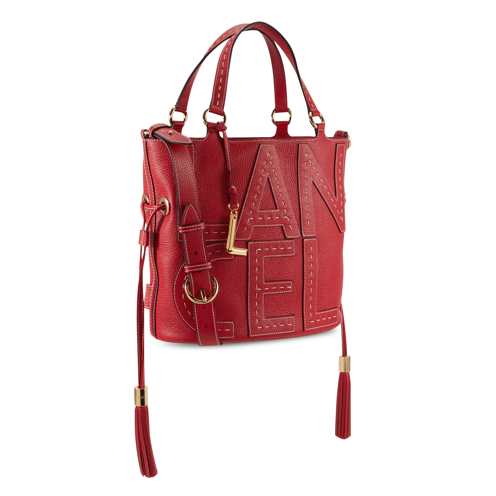 Beuteltasche aus Leder LANCEL Rot