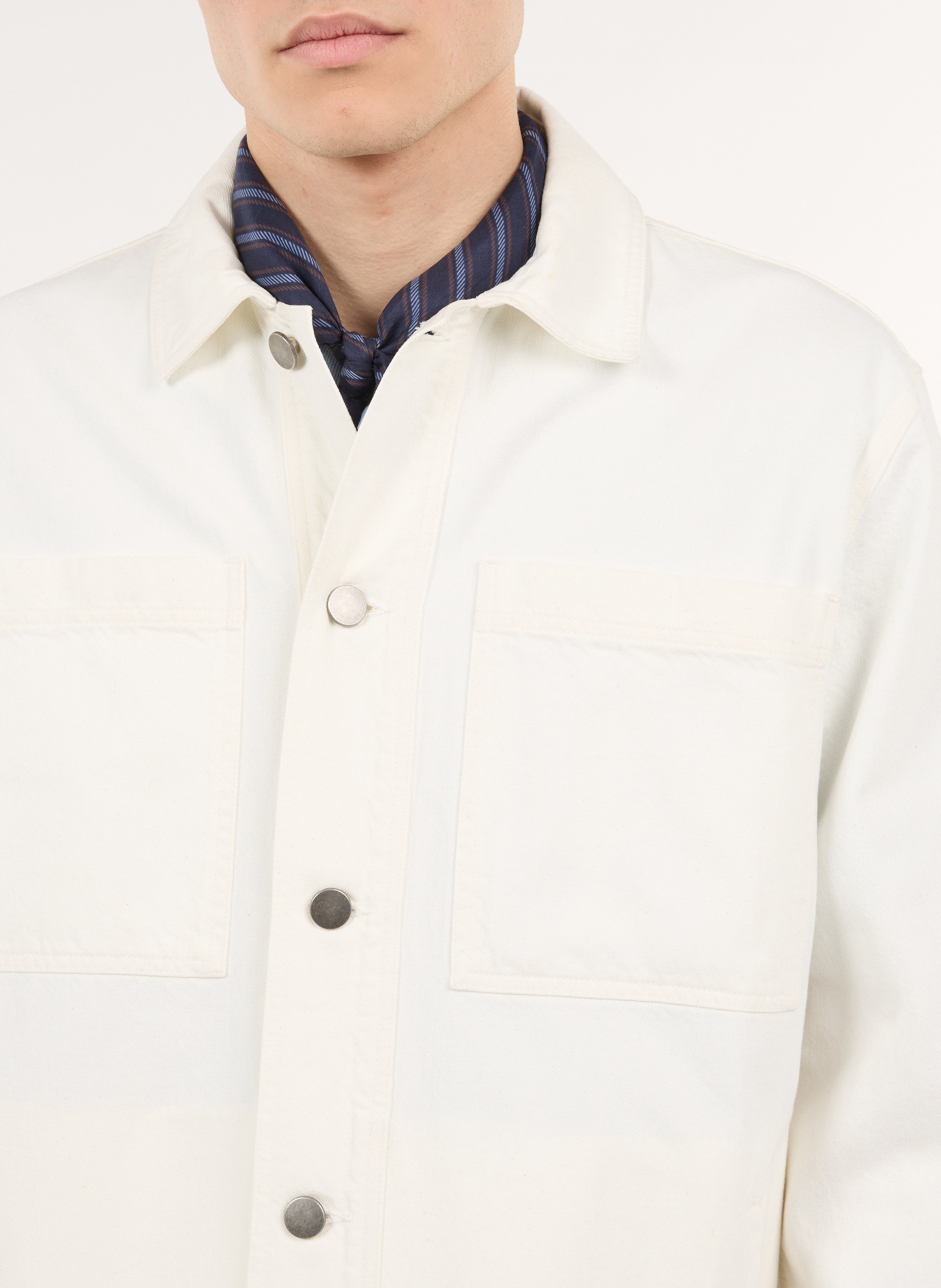 Oversize-Baumwolljacke mit klassischem Kragen SAISON 1865 Beige