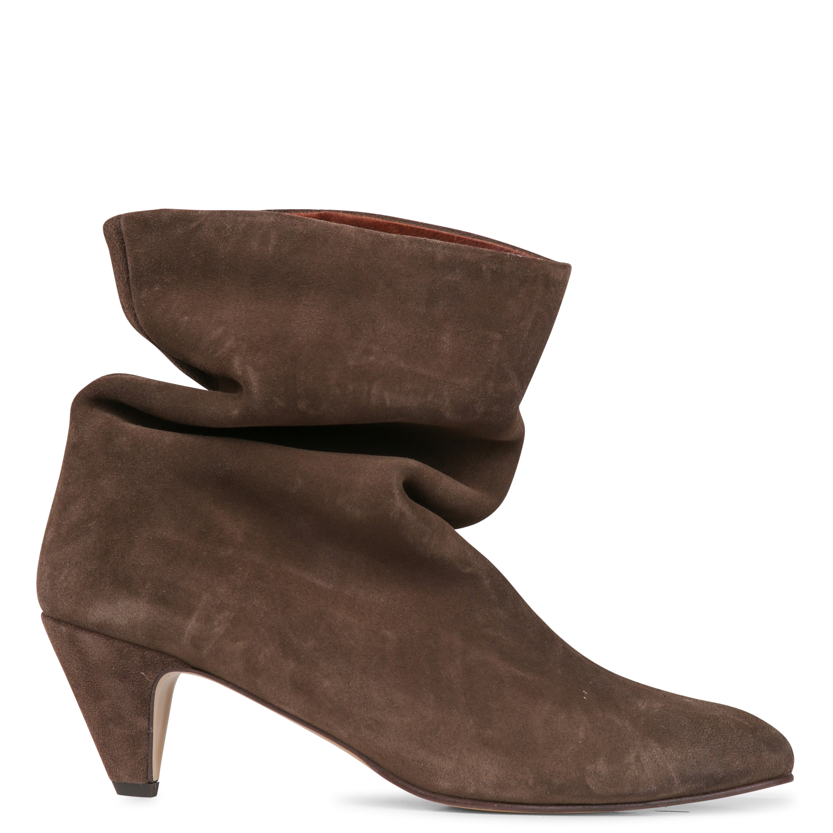 Bottines à talon en velours ANONYMOUS COPENHAGEN Marron