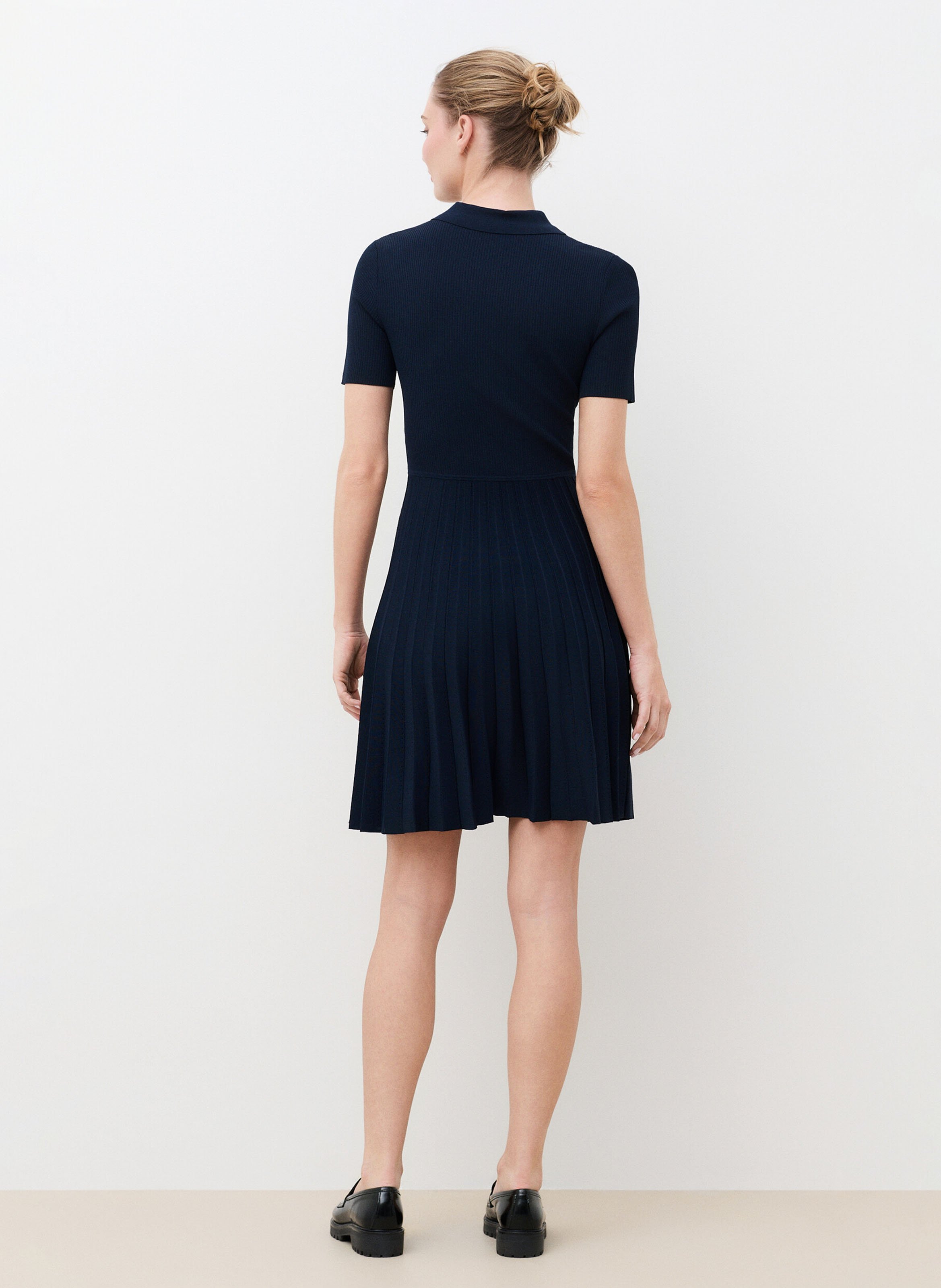 Robe courte col classique  CAROLL Bleu