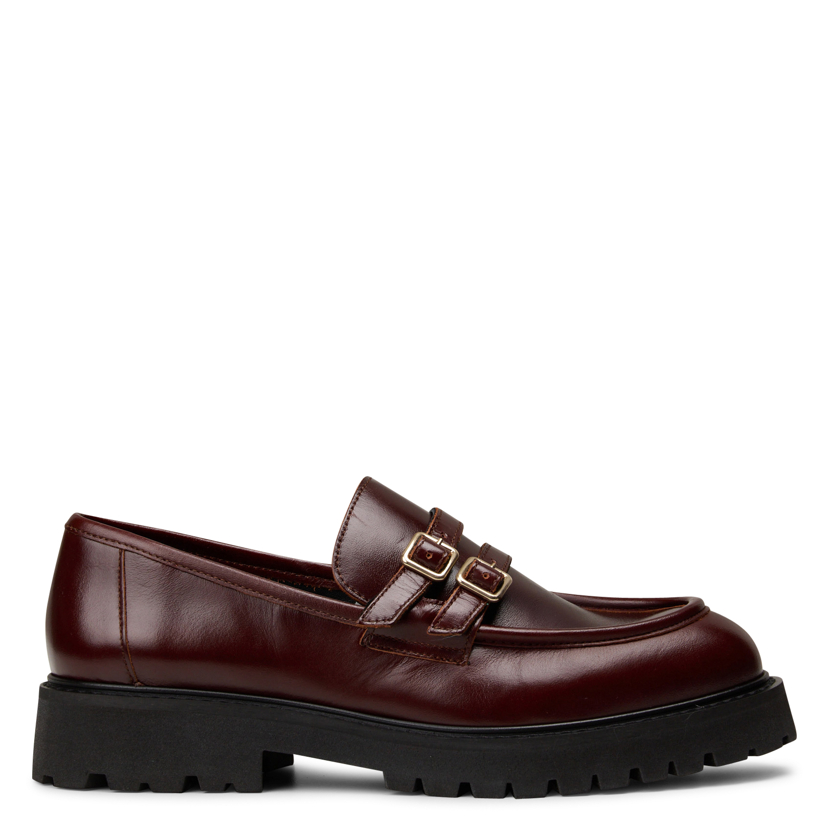 Mocassins à boucles en cuir de vachette MAISON TOUFET Marron