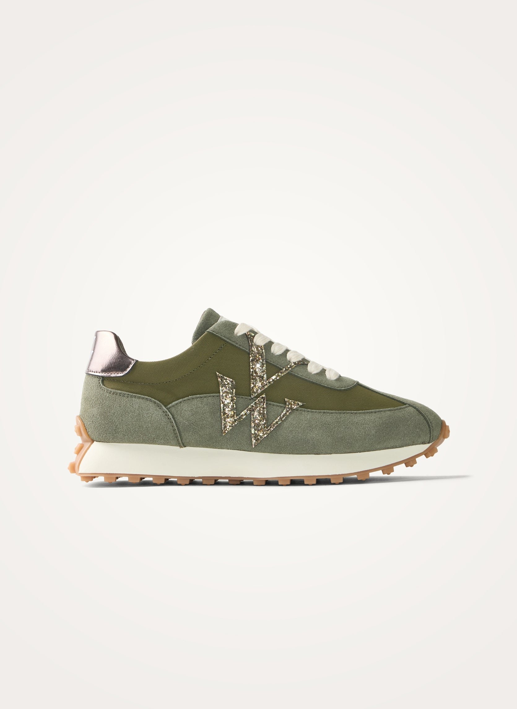 Sneakers with monogram on running sole VANESSA WU Green