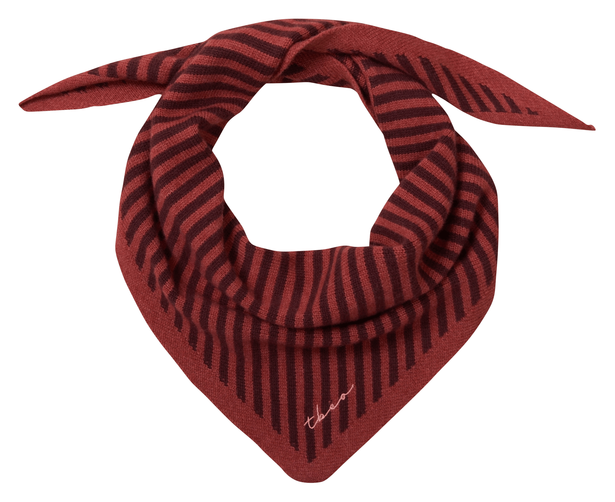 Striped wool scarf TBCO Red