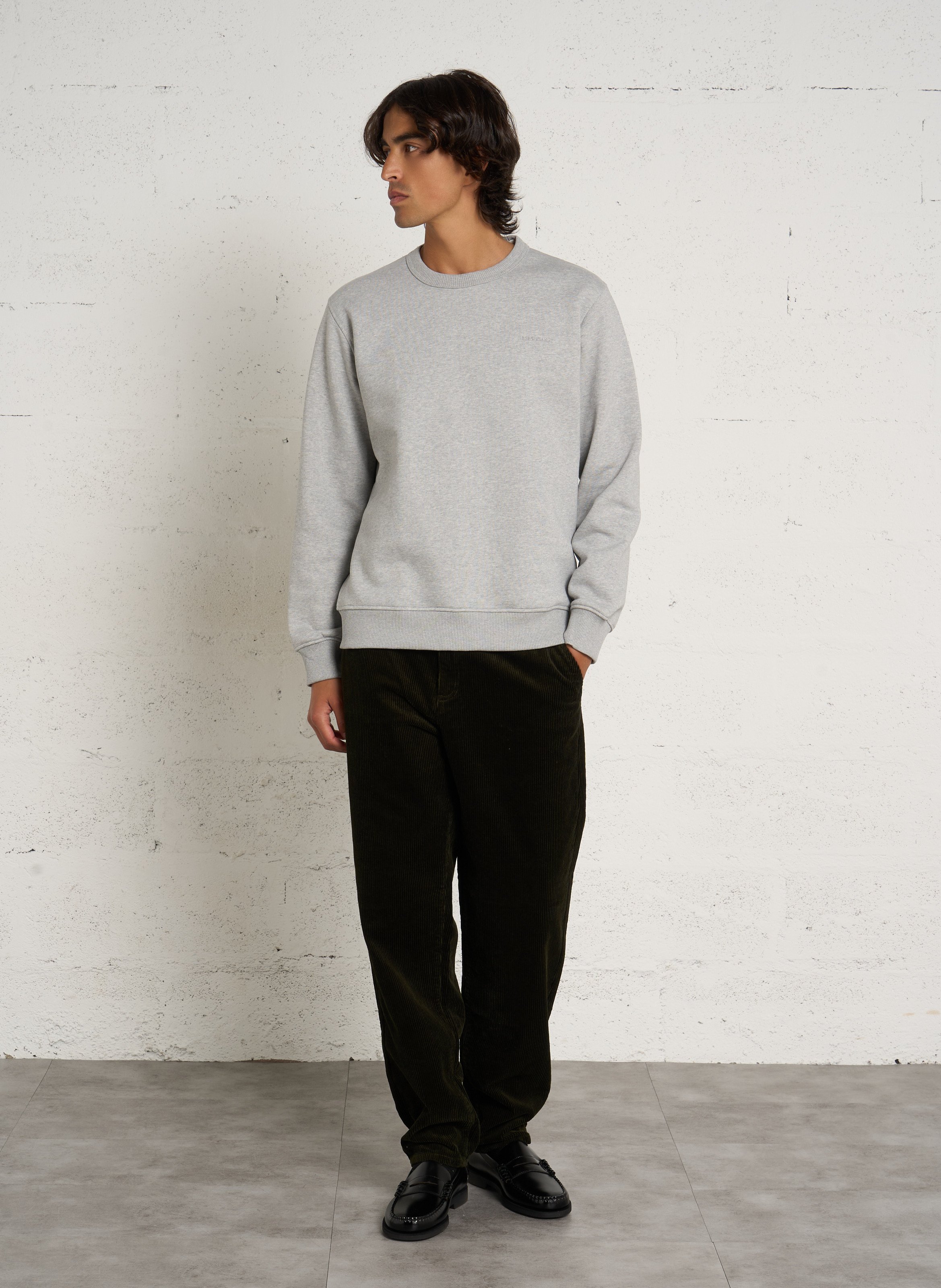 Einfarbiges Sweatshirt aus Baumwolle PEPE JEANS Grau