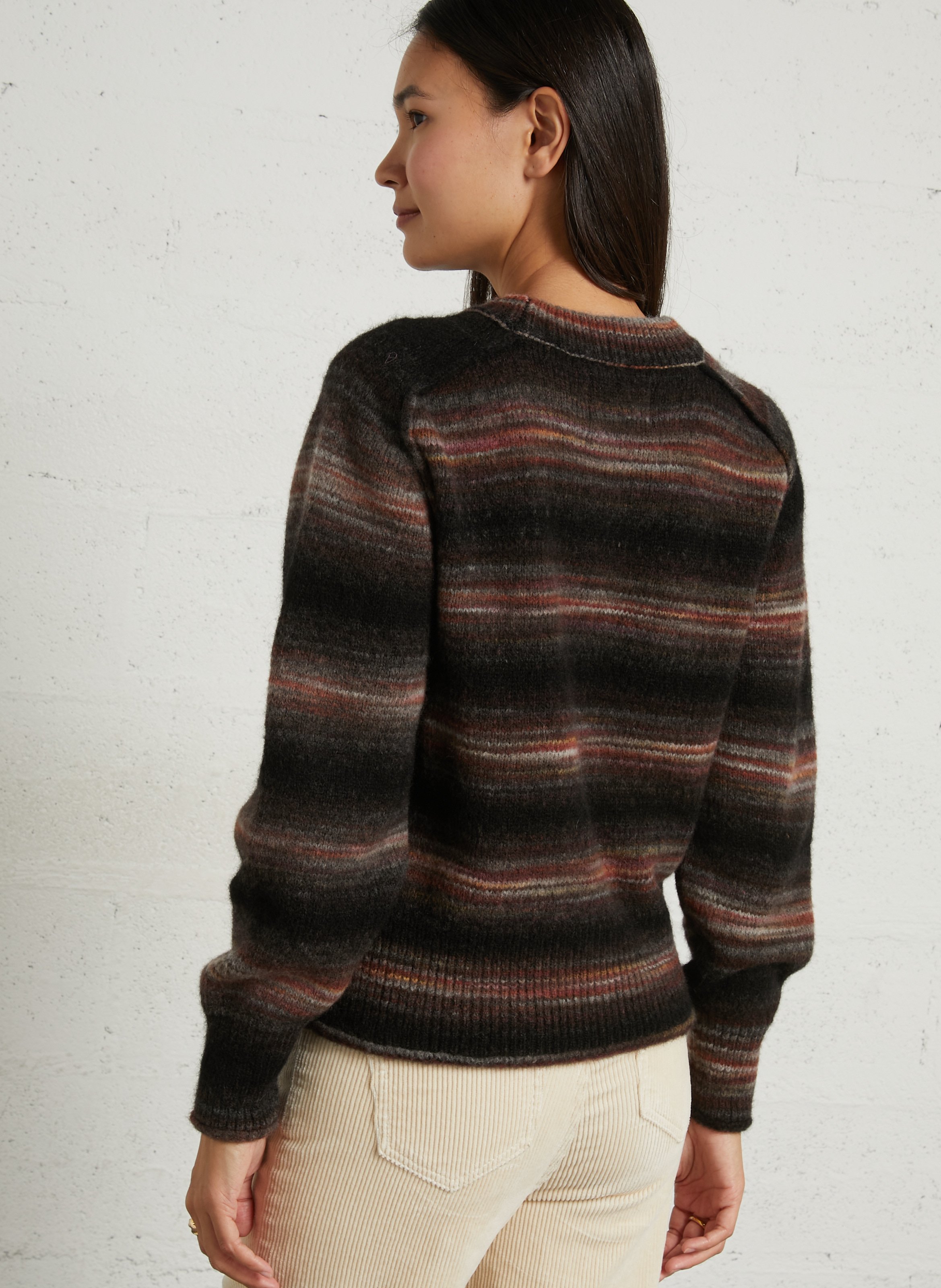 Gerade geschnittener Wollmix-Pullover LEON & HARPER Braun