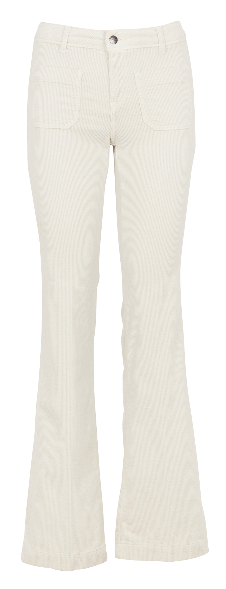 Broek van katoenmix met olifantenpijpen ACQUAVERDE Wit