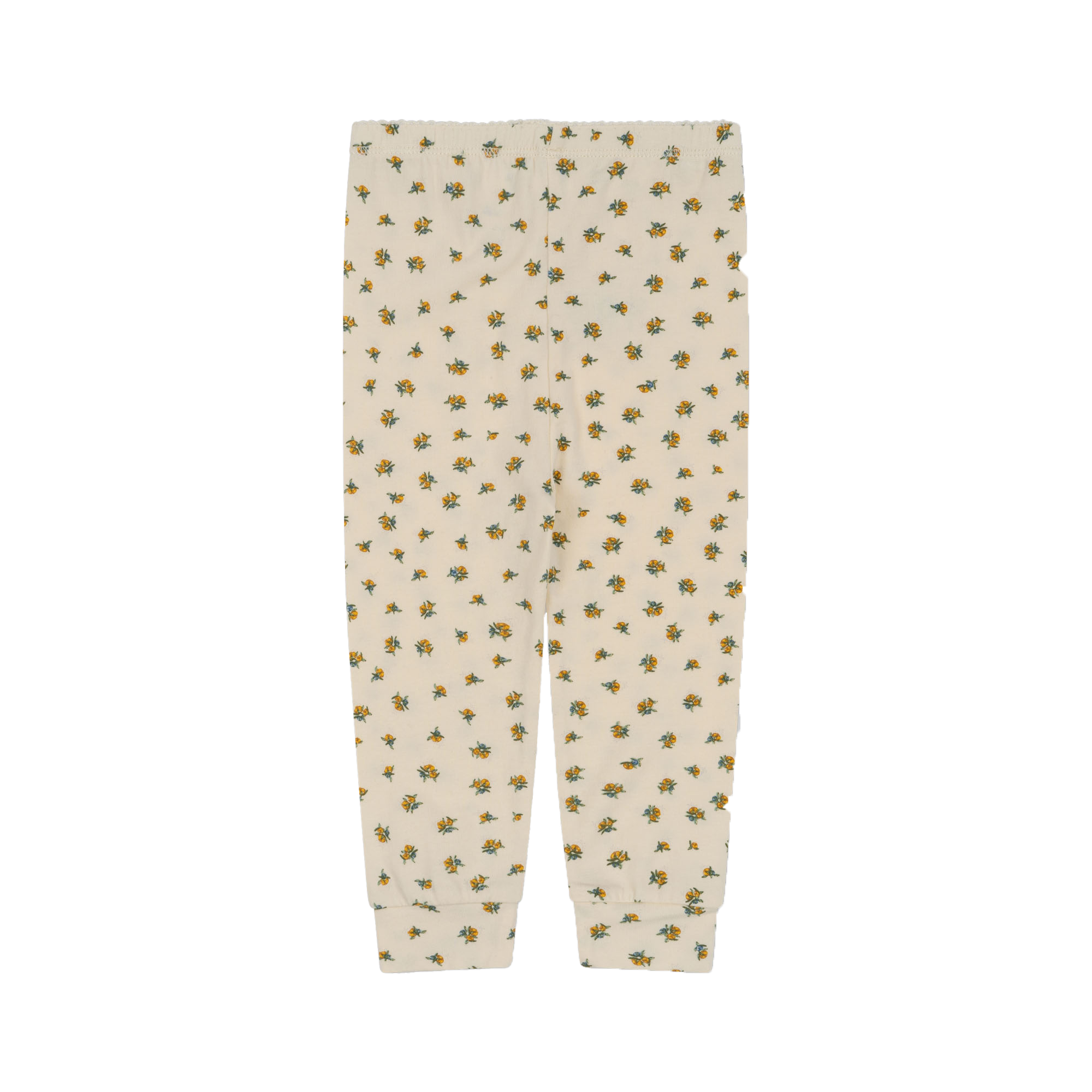 Pantalon droit en coton bio mélangé imprimé KONGES SLOJD Jaune